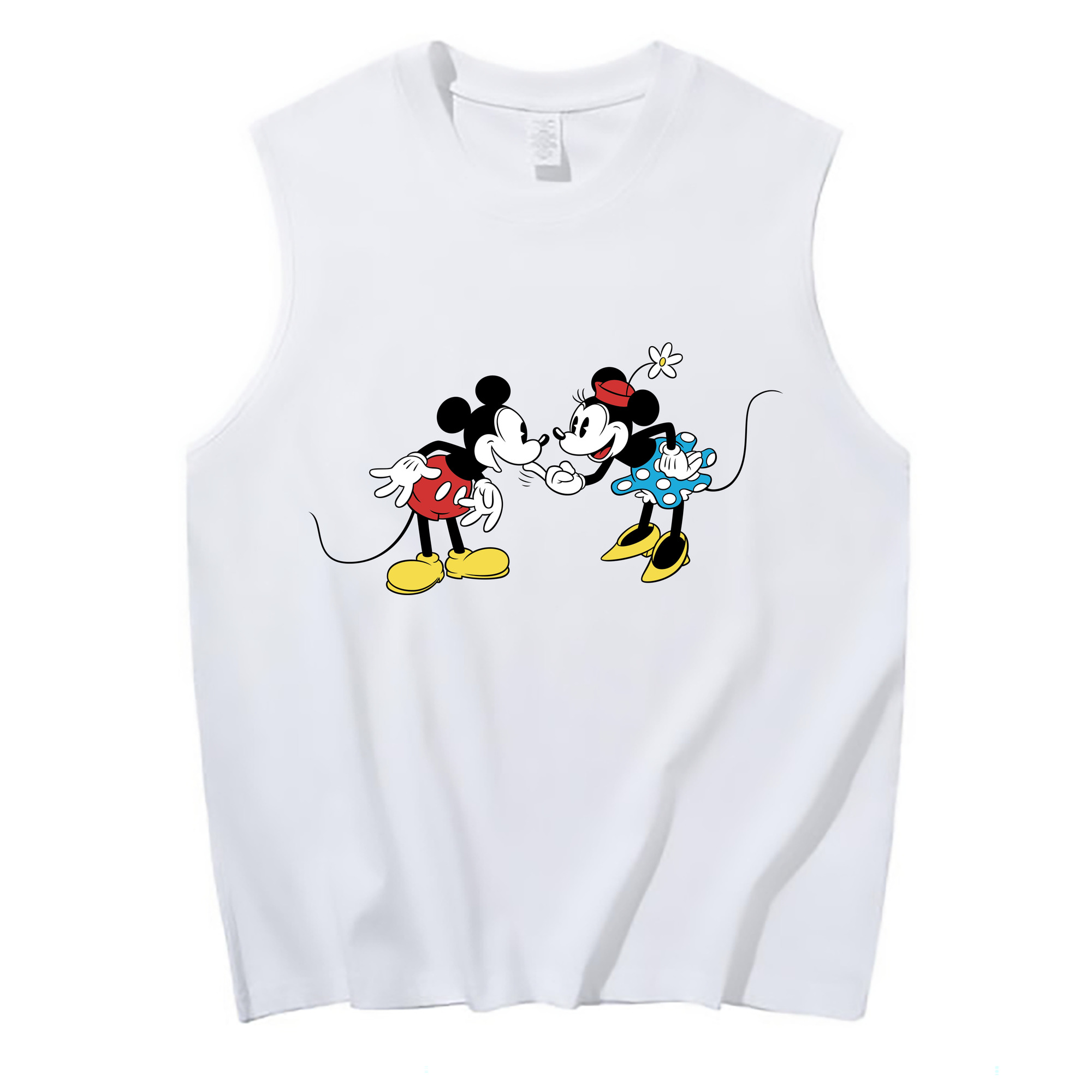 ミッキーマウス Mickey Mouse コットン100％タンクトップ（フロントプリント）