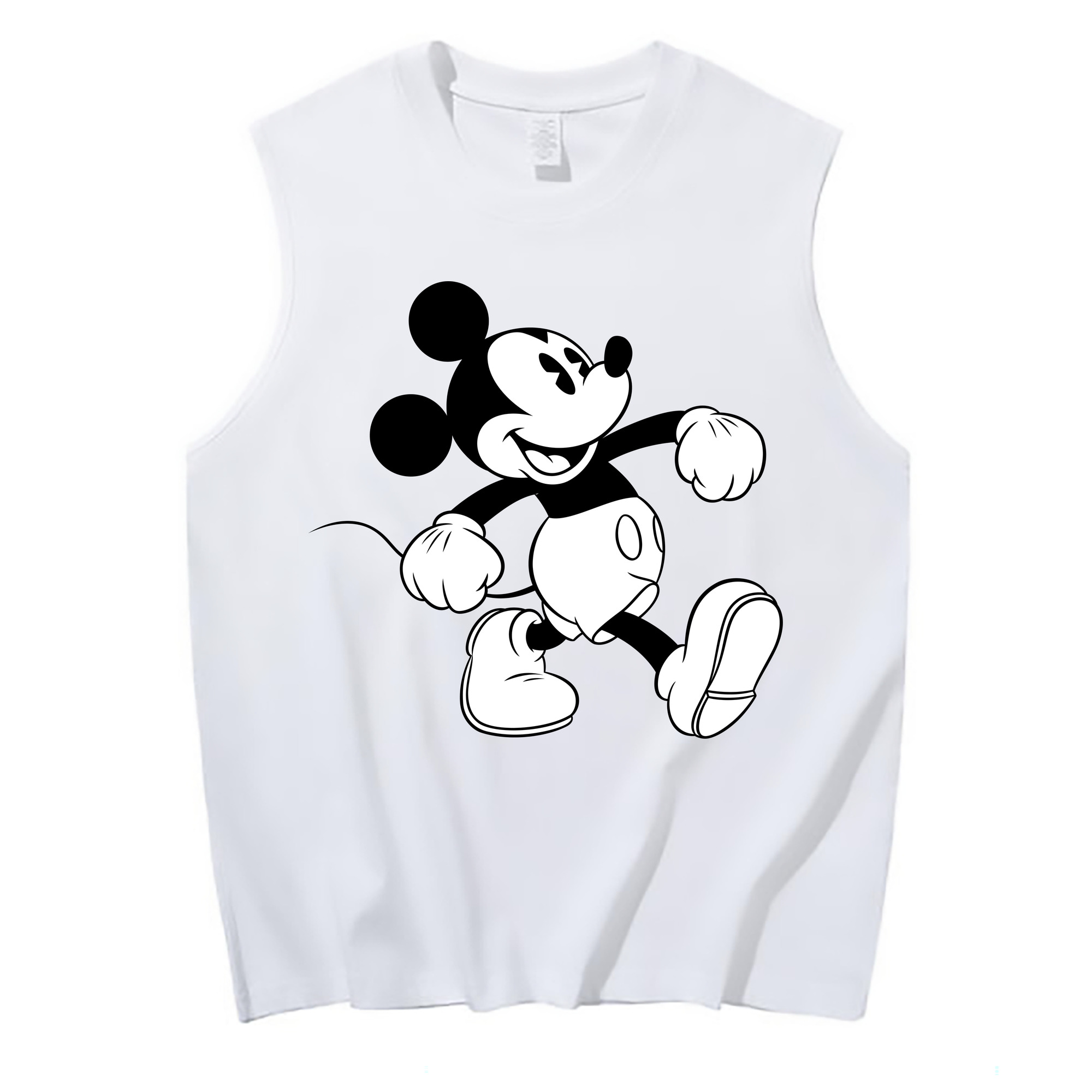 ミッキーマウス Mickey Mouse コットン100％タンクトップ（フロントプリント）