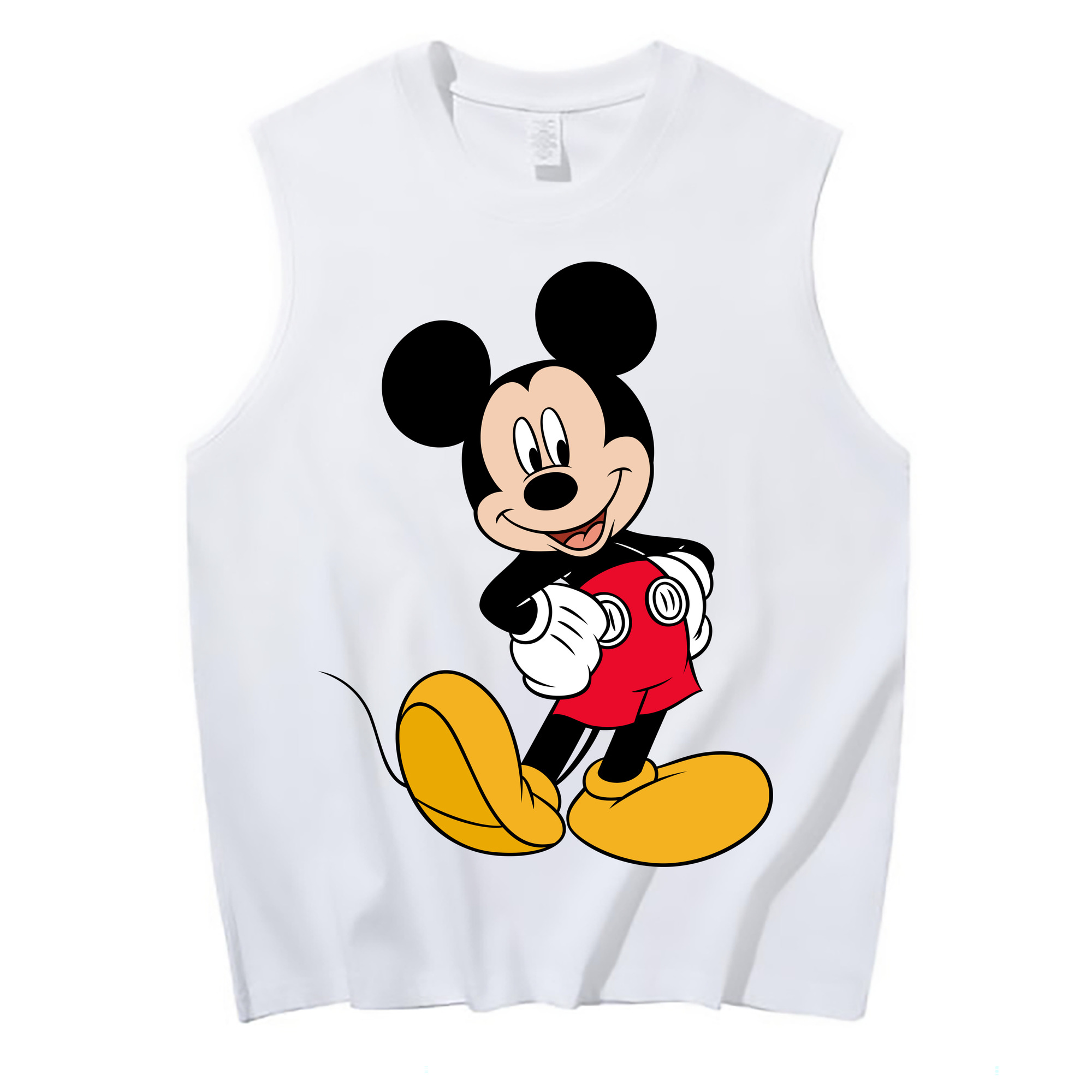 ミッキーマウス Mickey Mouse コットン100％タンクトップ（フロントプリント）