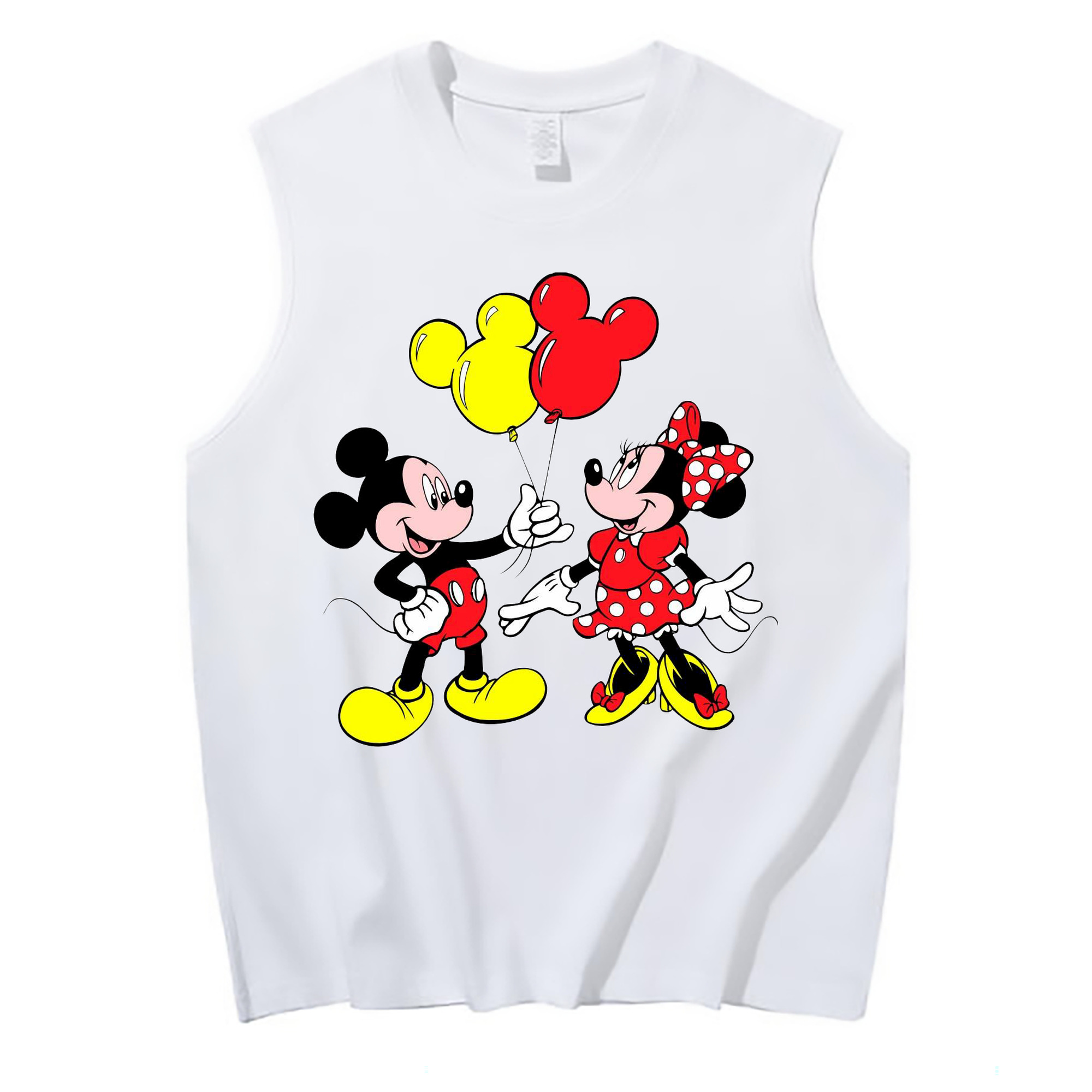 ミッキーマウス Mickey Mouse コットン100％タンクトップ（フロントプリント）