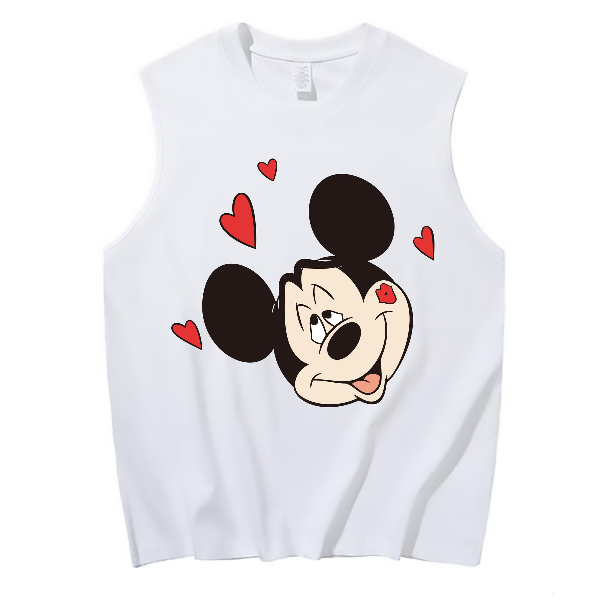 ミッキーマウス Mickey Mouse コットン100％タンクトップ（フロントプリント）