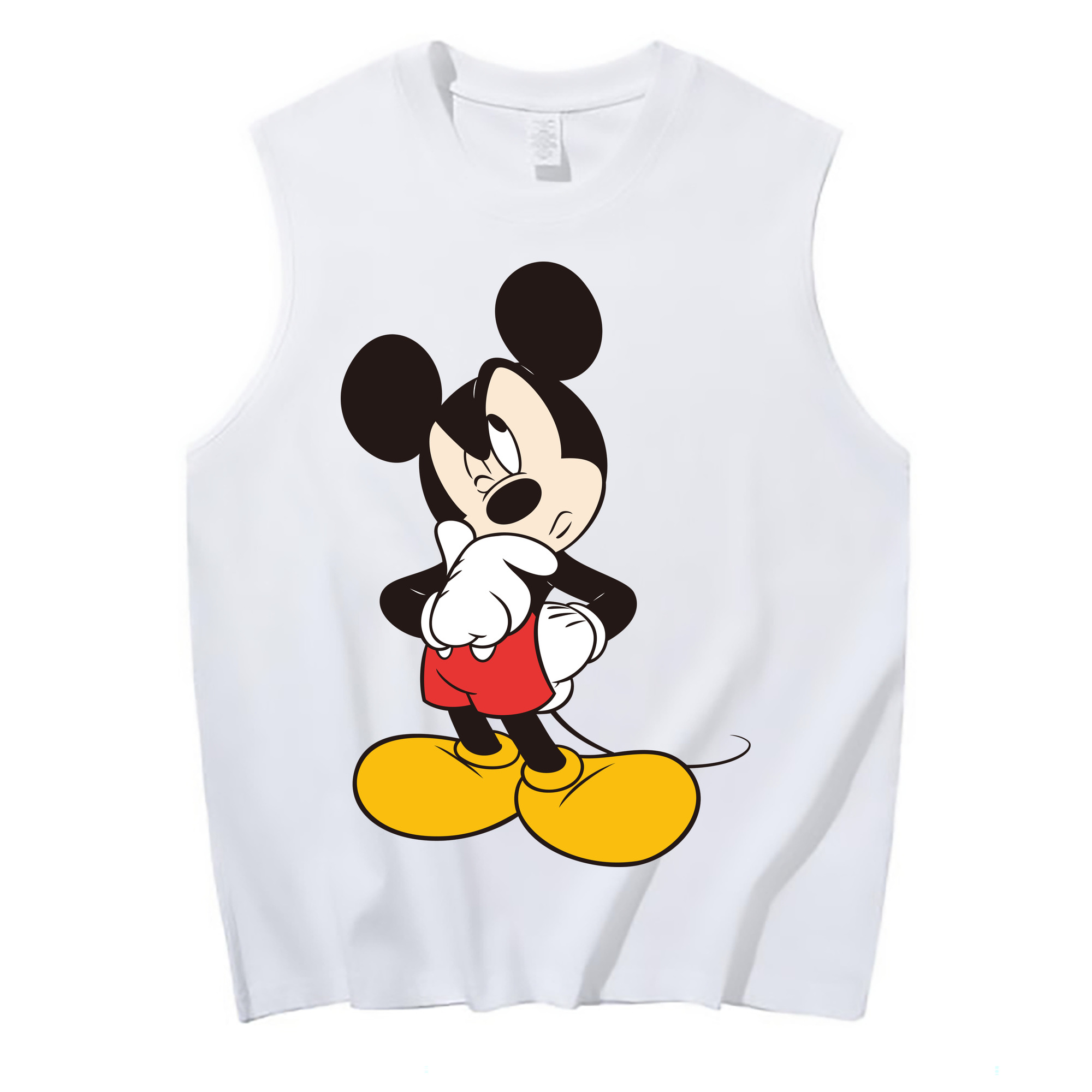 ミッキーマウス Mickey Mouse コットン100％タンクトップ（フロントプリント）