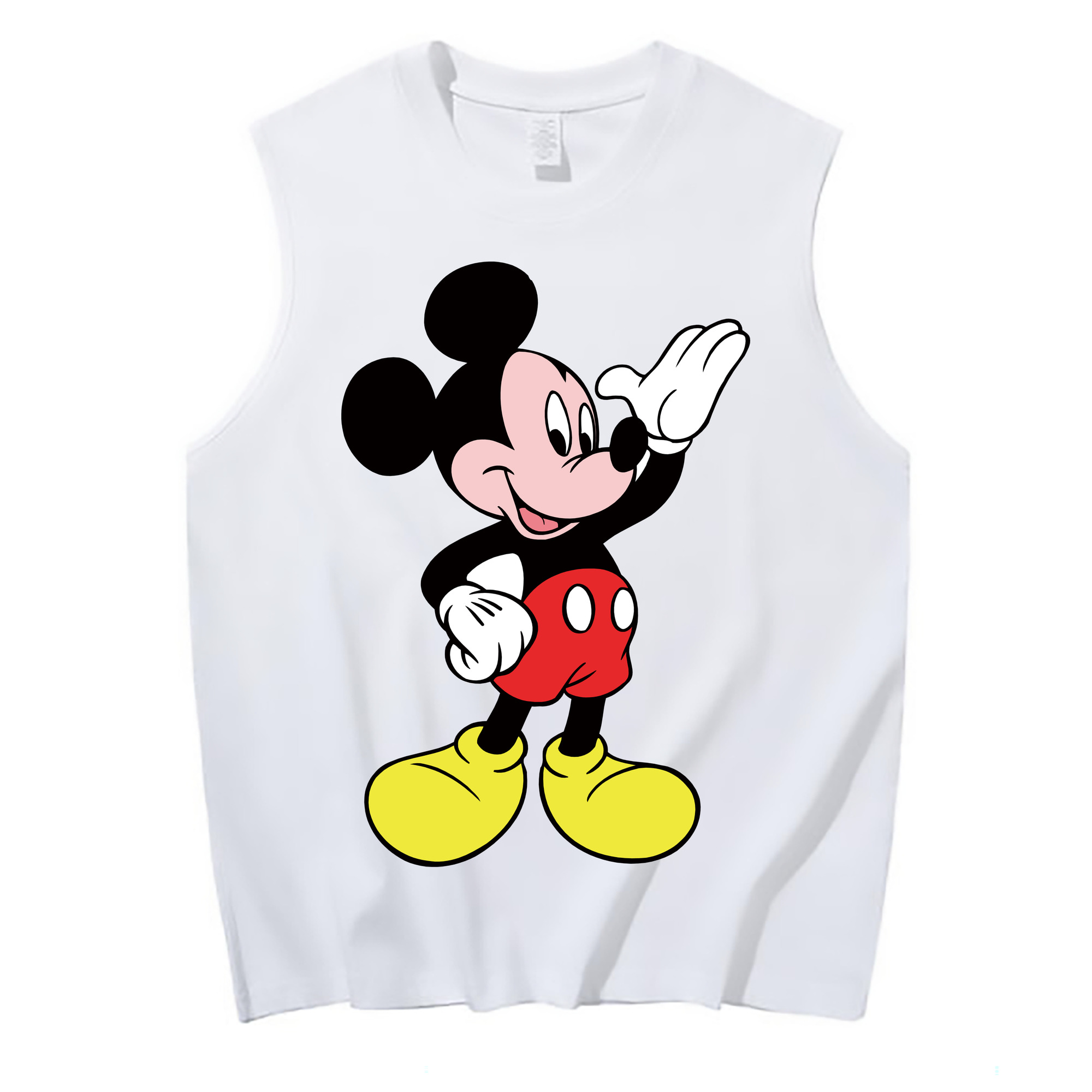 ミッキーマウス Mickey Mouse コットン100％タンクトップ（フロントプリント）