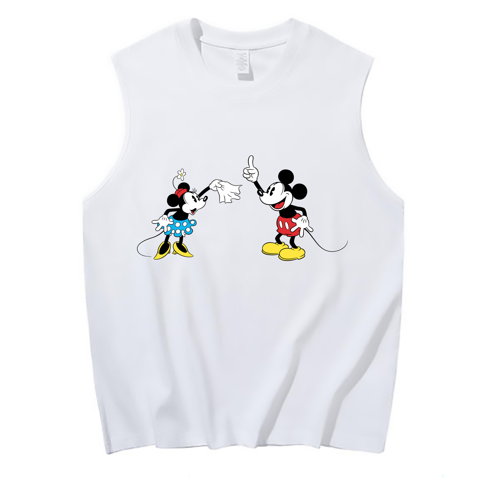 ミッキーマウス Mickey Mouse コットン100％タンクトップ（フロントプリント）