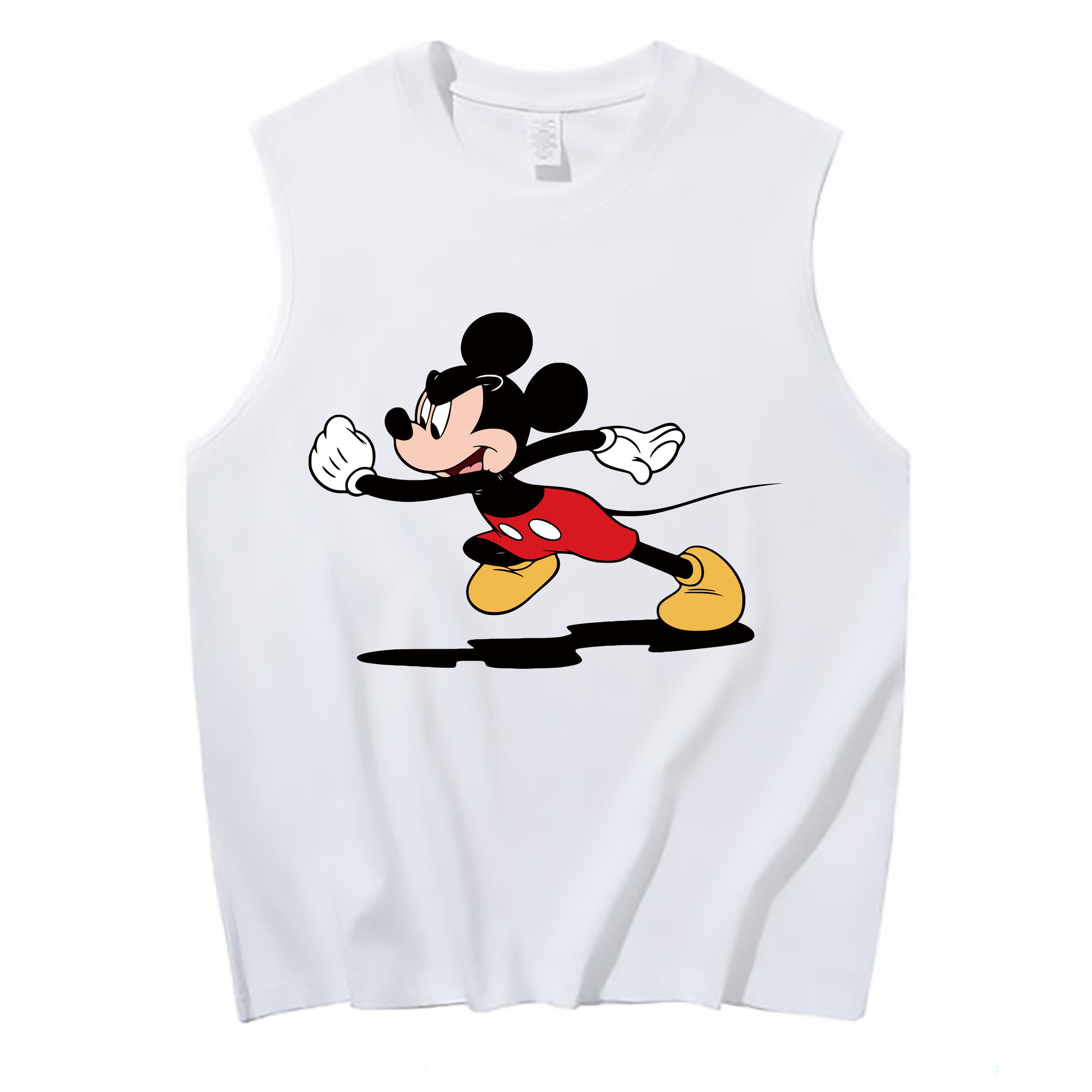 ミッキーマウス Mickey Mouse コットン100％タンクトップ（フロントプリント）