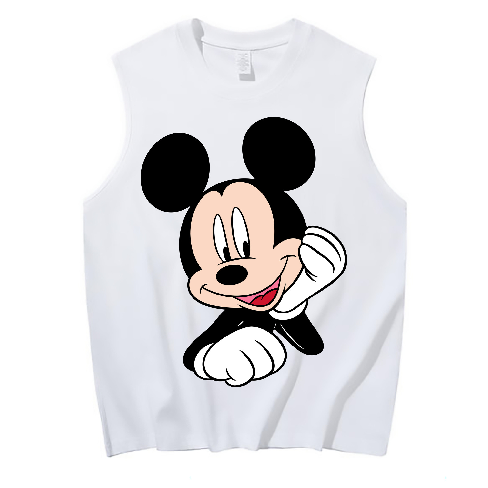 ミッキーマウス Mickey Mouse コットン100％タンクトップ（フロントプリント）