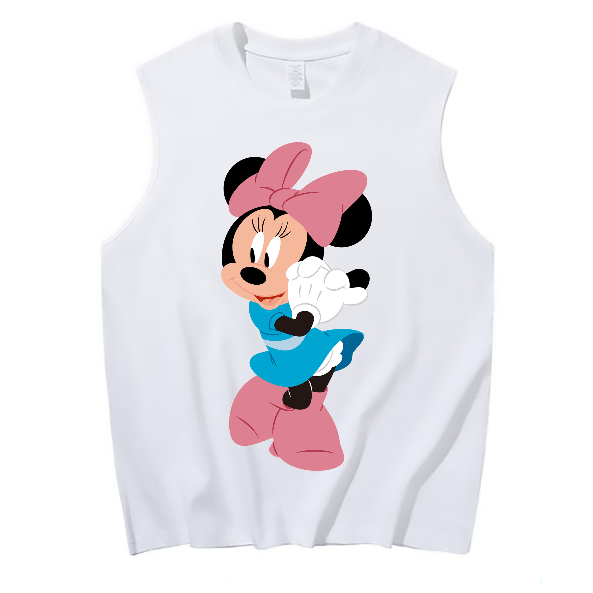 ミッキーマウス Mickey Mouse コットン100％タンクトップ（フロントプリント）