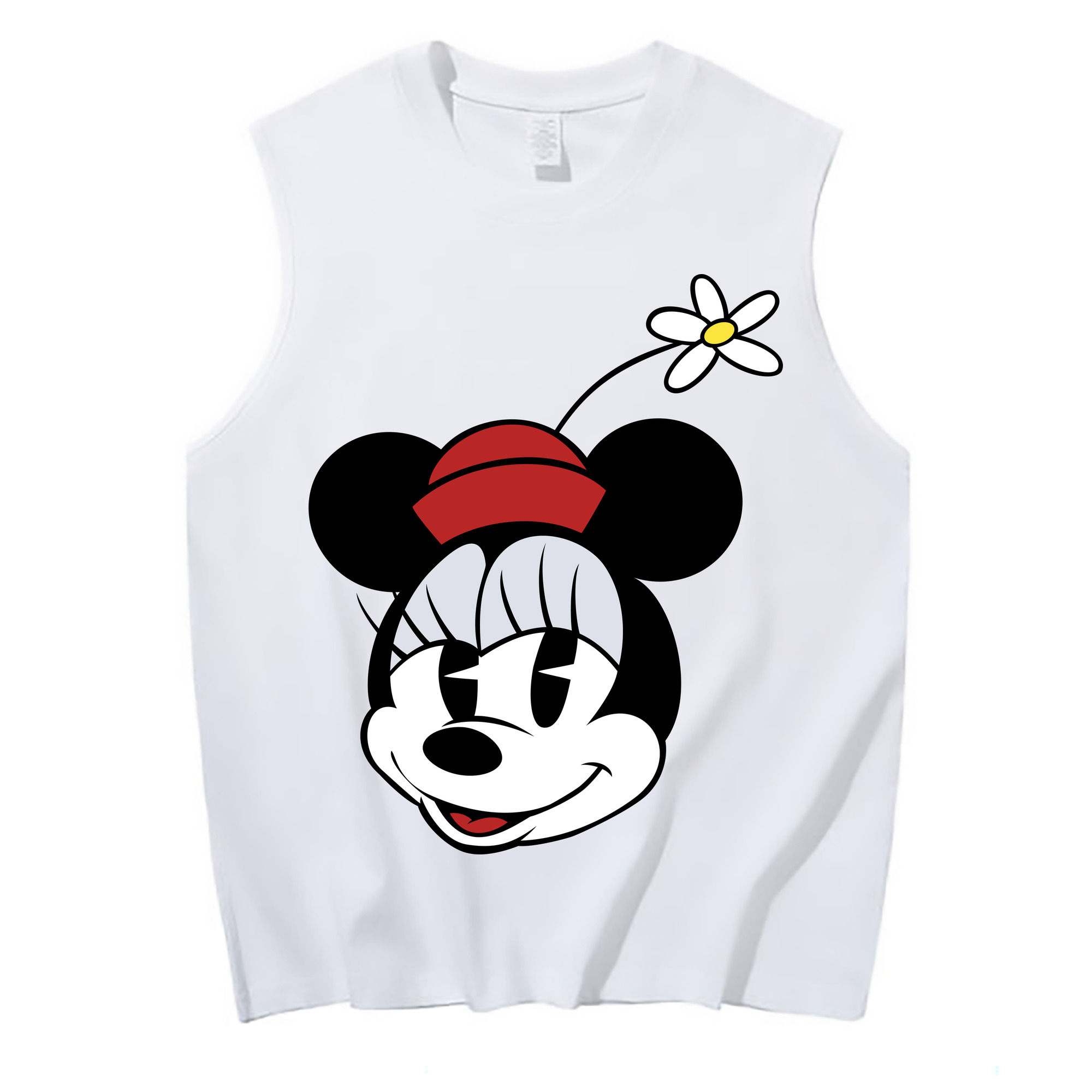 ミッキーマウス Mickey Mouse コットン100％タンクトップ（フロントプリント）