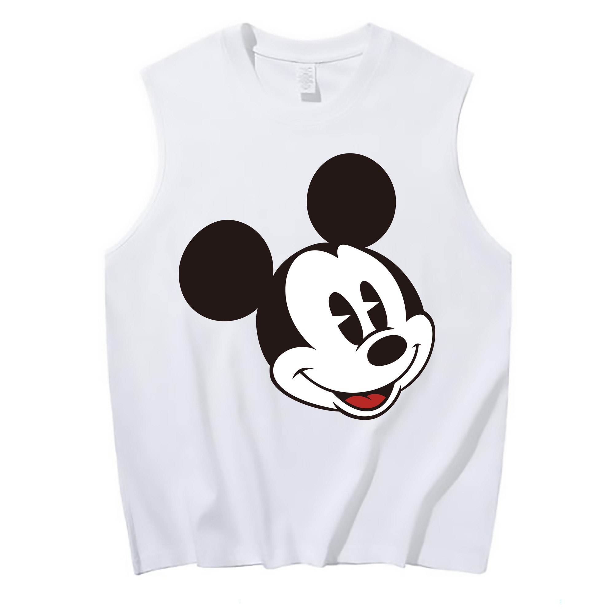ミッキーマウス Mickey Mouse コットン100％タンクトップ（フロントプリント）