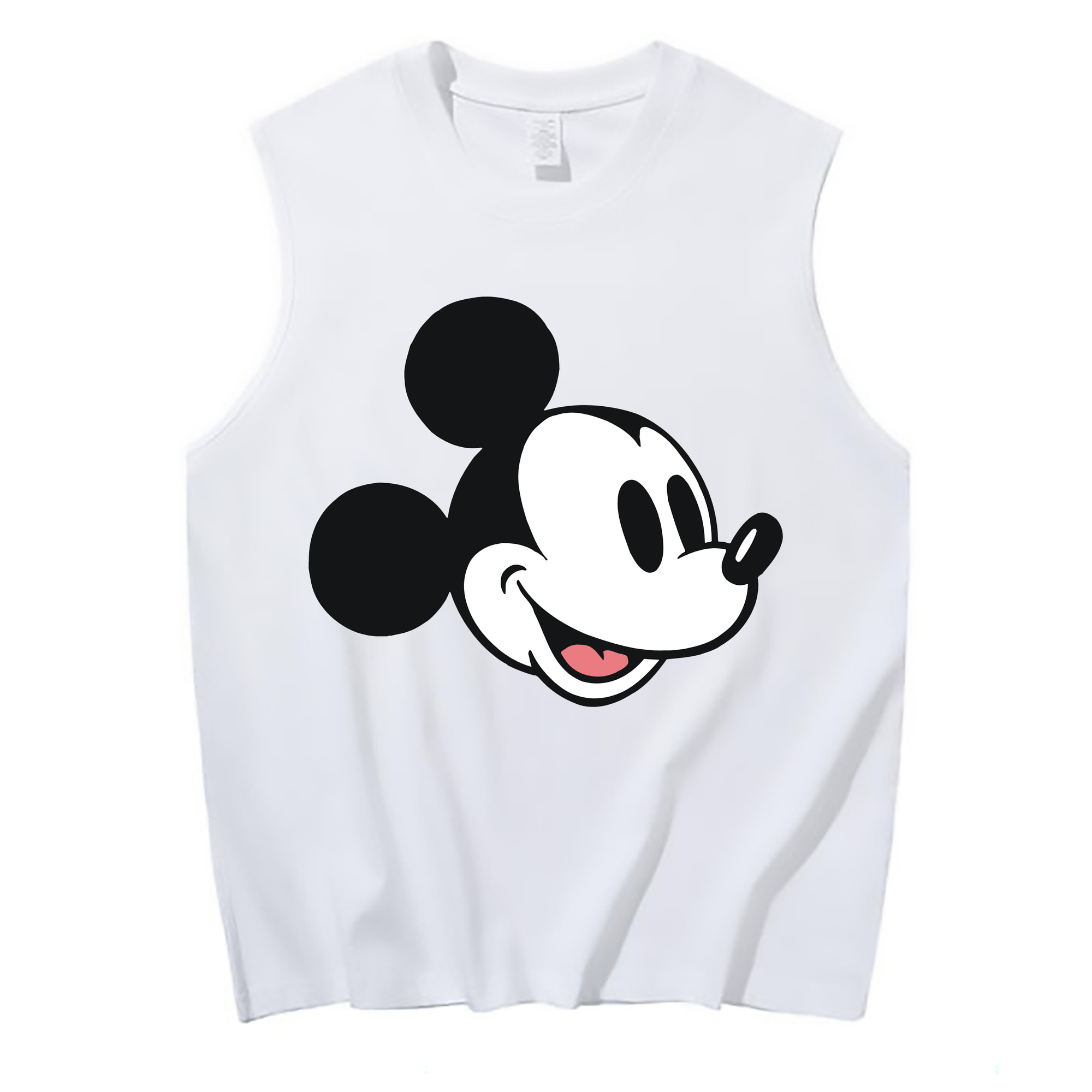 ミッキーマウス Mickey Mouse コットン100％タンクトップ（フロントプリント）