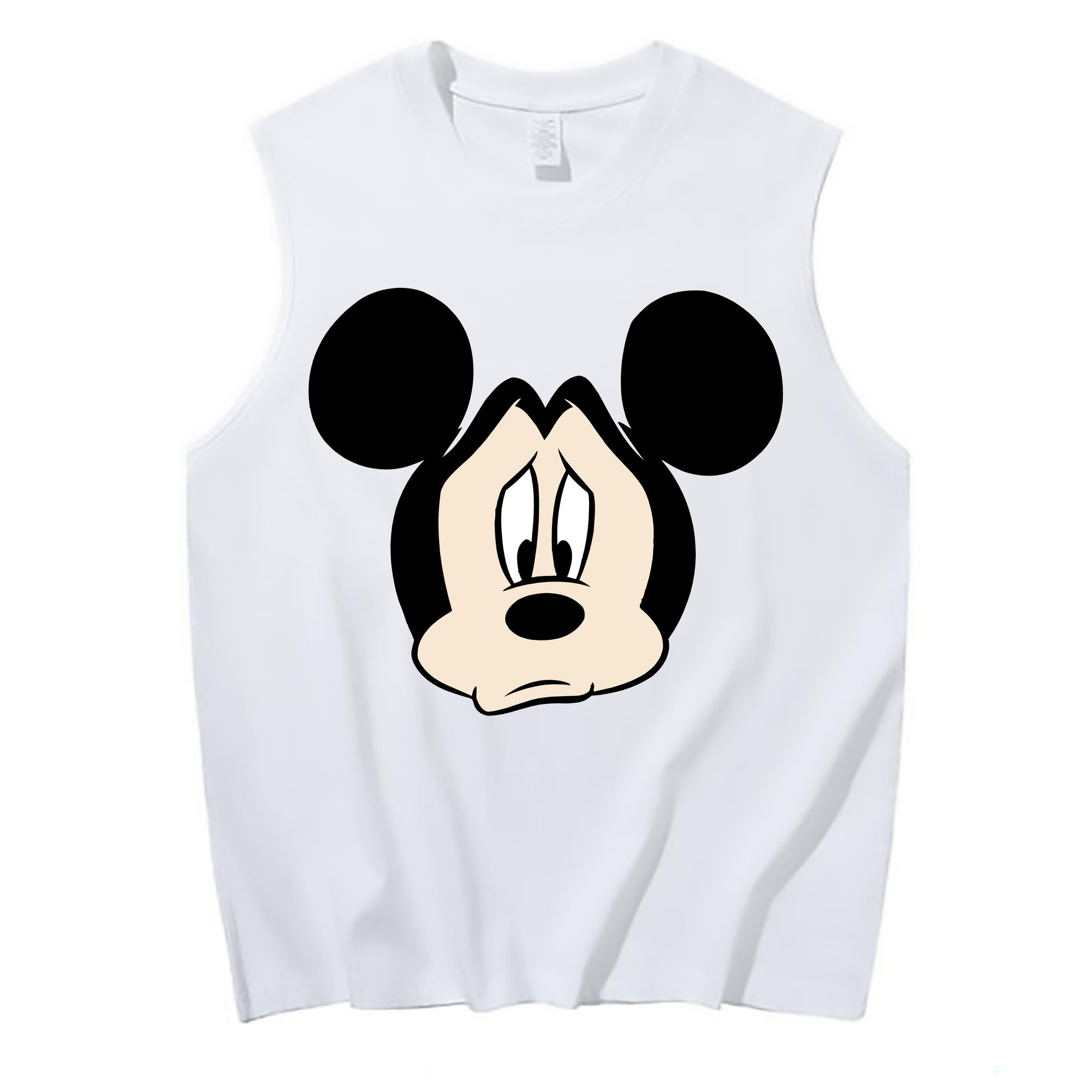 ミッキーマウス Mickey Mouse コットン100％タンクトップ（フロントプリント）