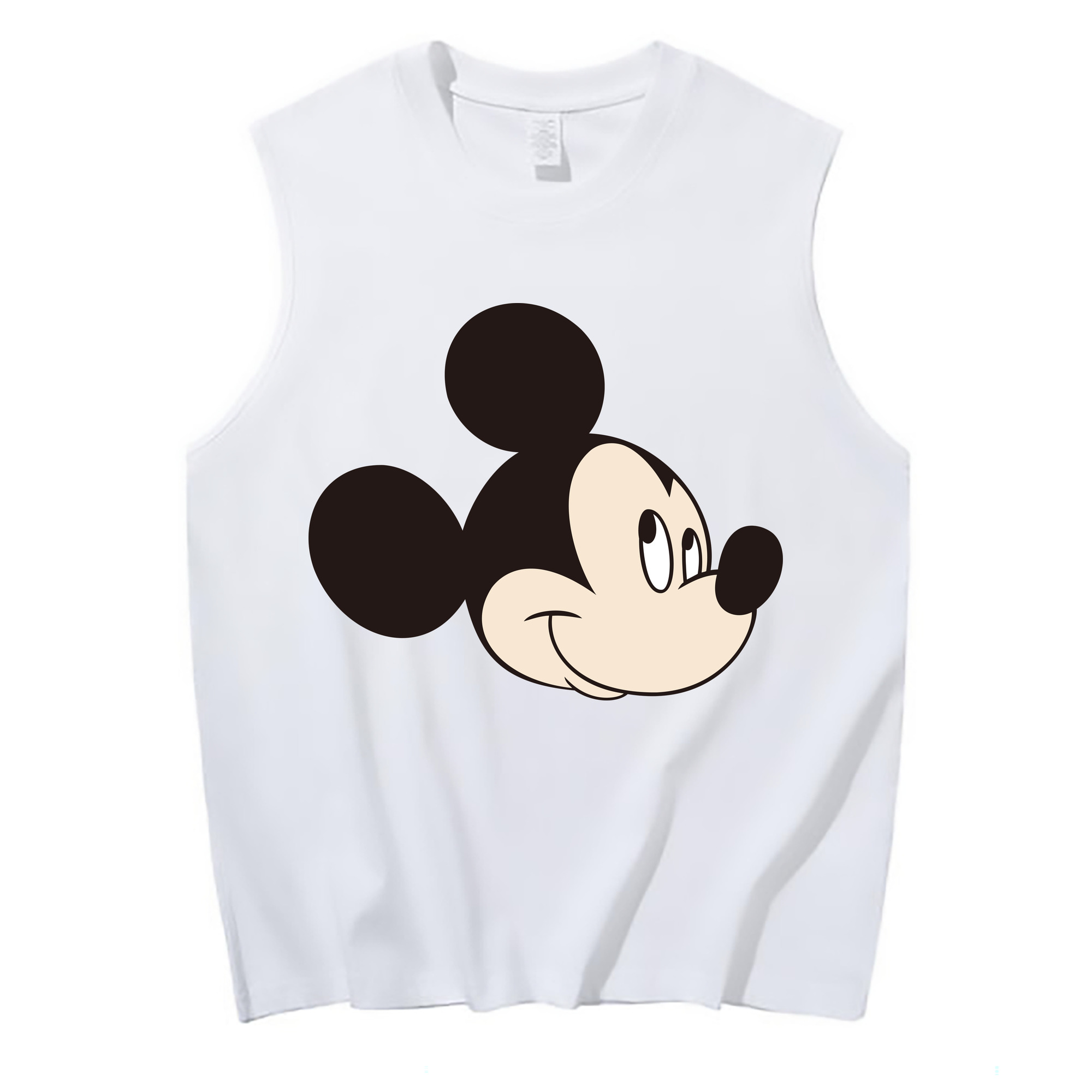 ミッキーマウス Mickey Mouse コットン100％タンクトップ（フロントプリント）