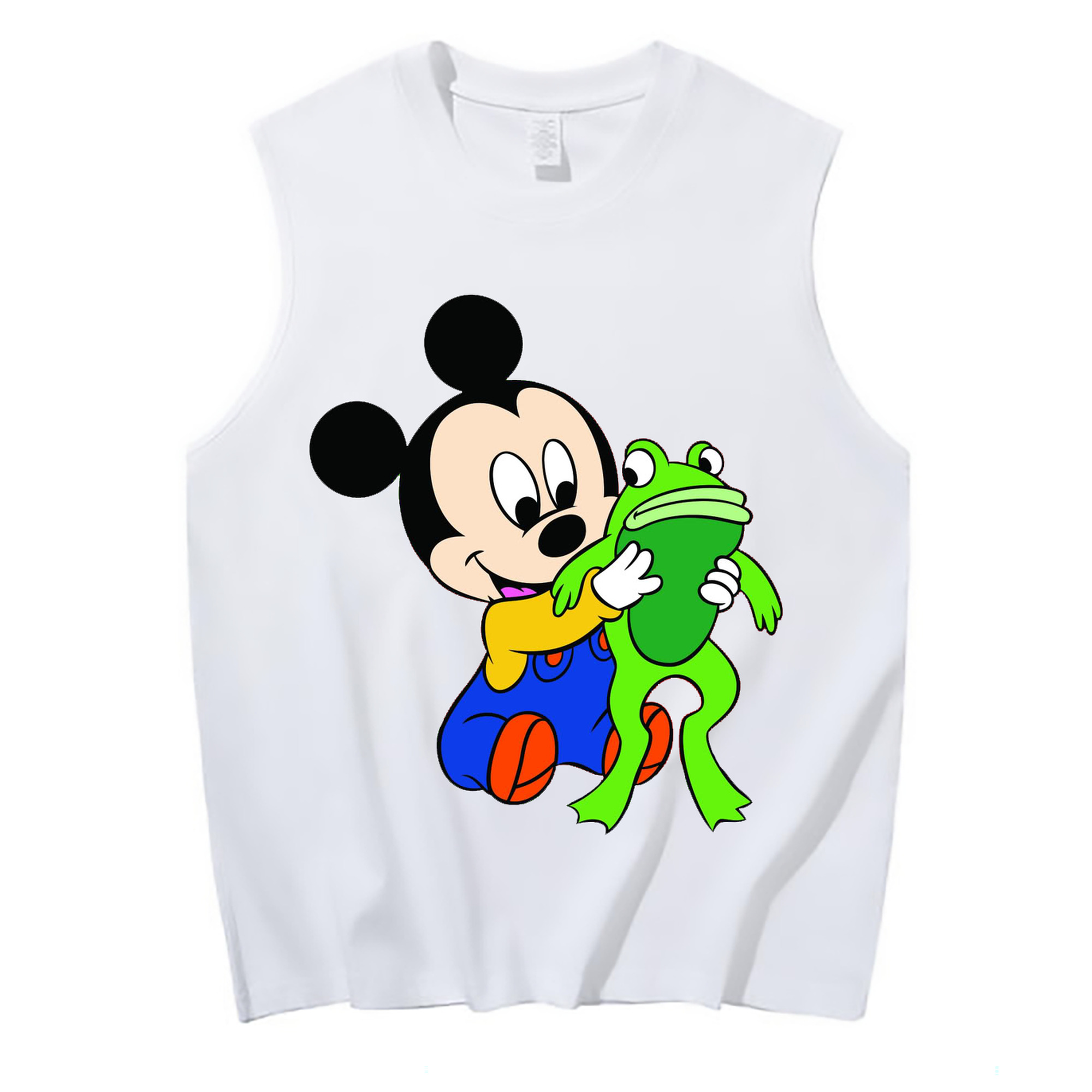（画像用） ミッキーマウス Mickey Mouse コットン100％タンクトップ（フロントプリント）