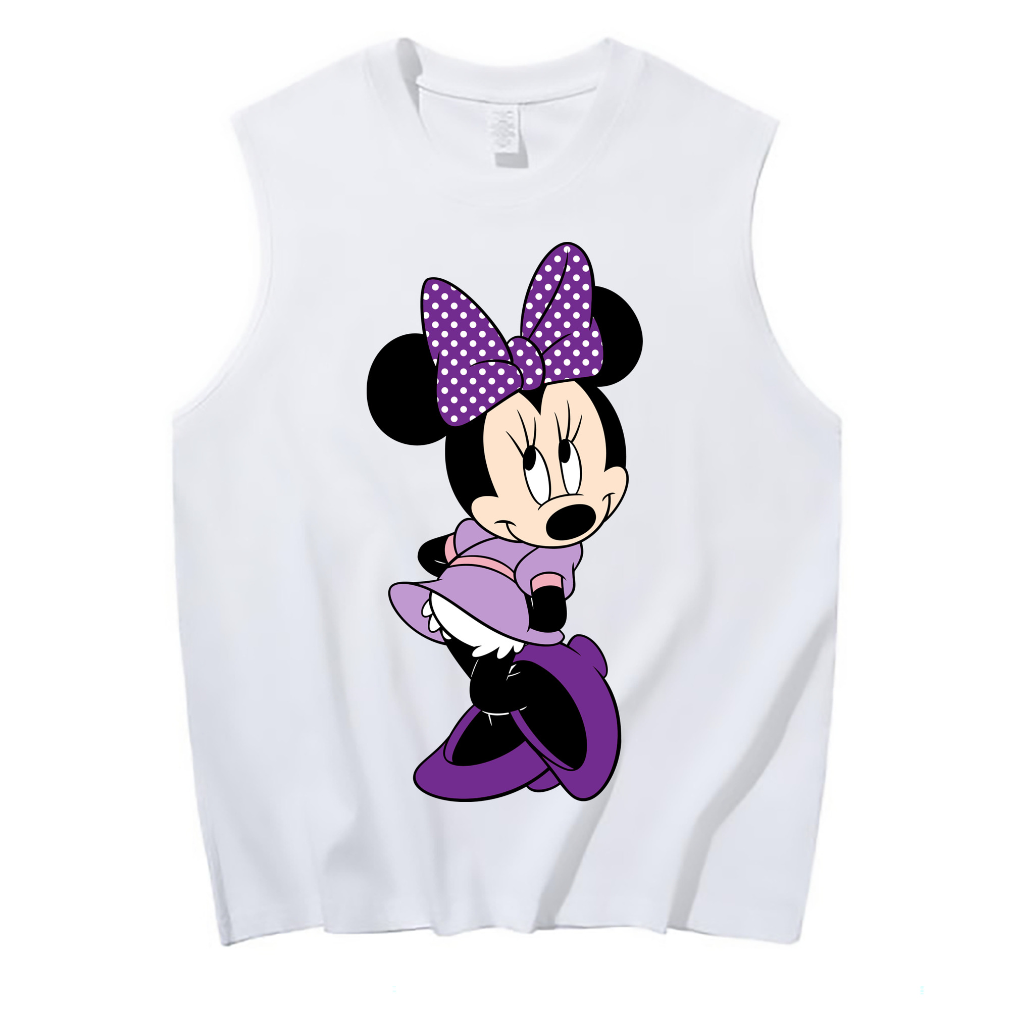 ミッキーマウス Mickey Mouse コットン100％タンクトップ（フロントプリント）