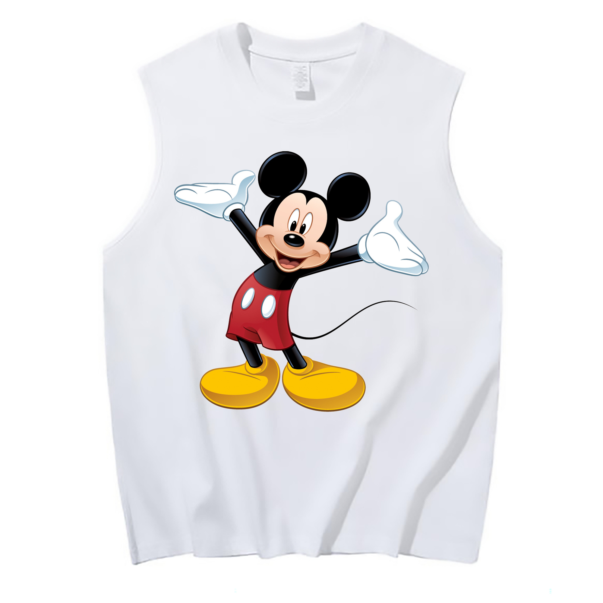 （画像用） ミッキーマウス Mickey Mouse コットン100％タンクトップ（フロントプリント）