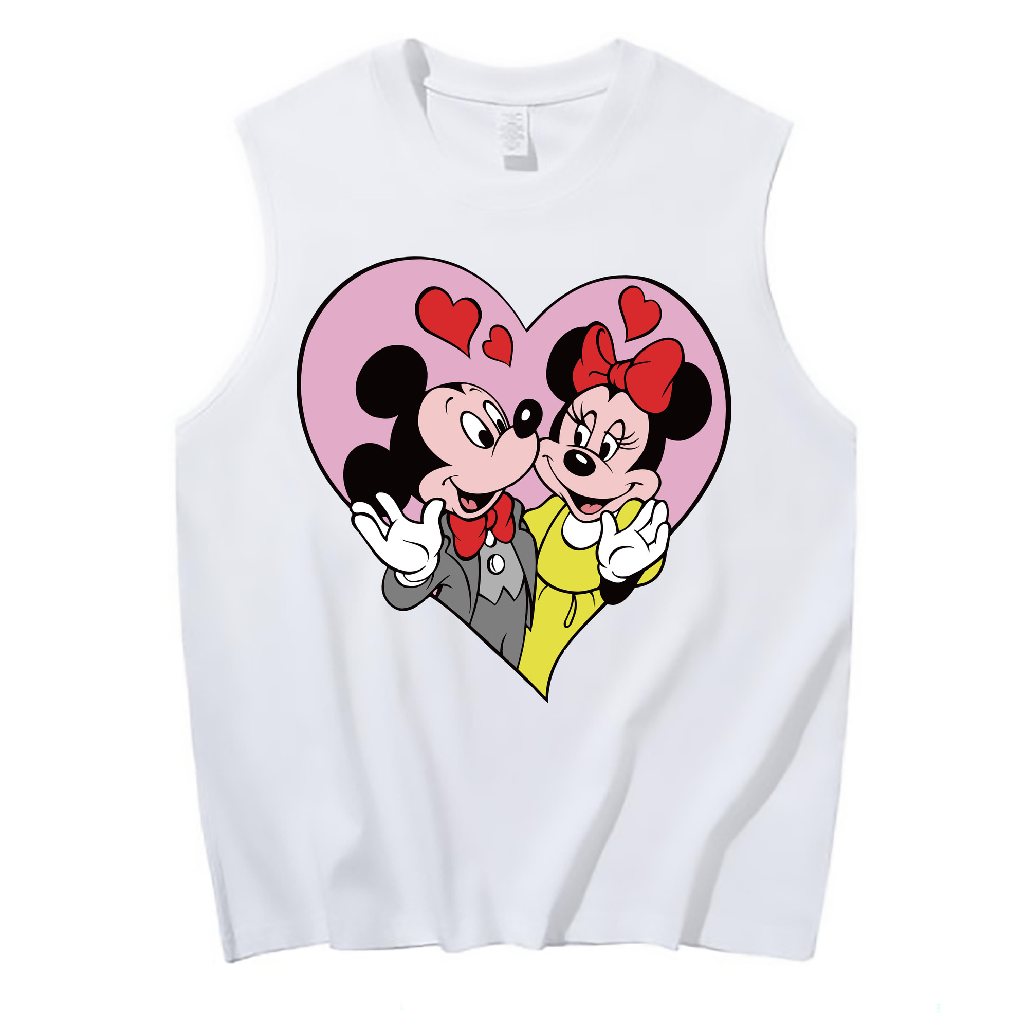 ミッキーマウス Mickey Mouse コットン100％タンクトップ（フロントプリント）