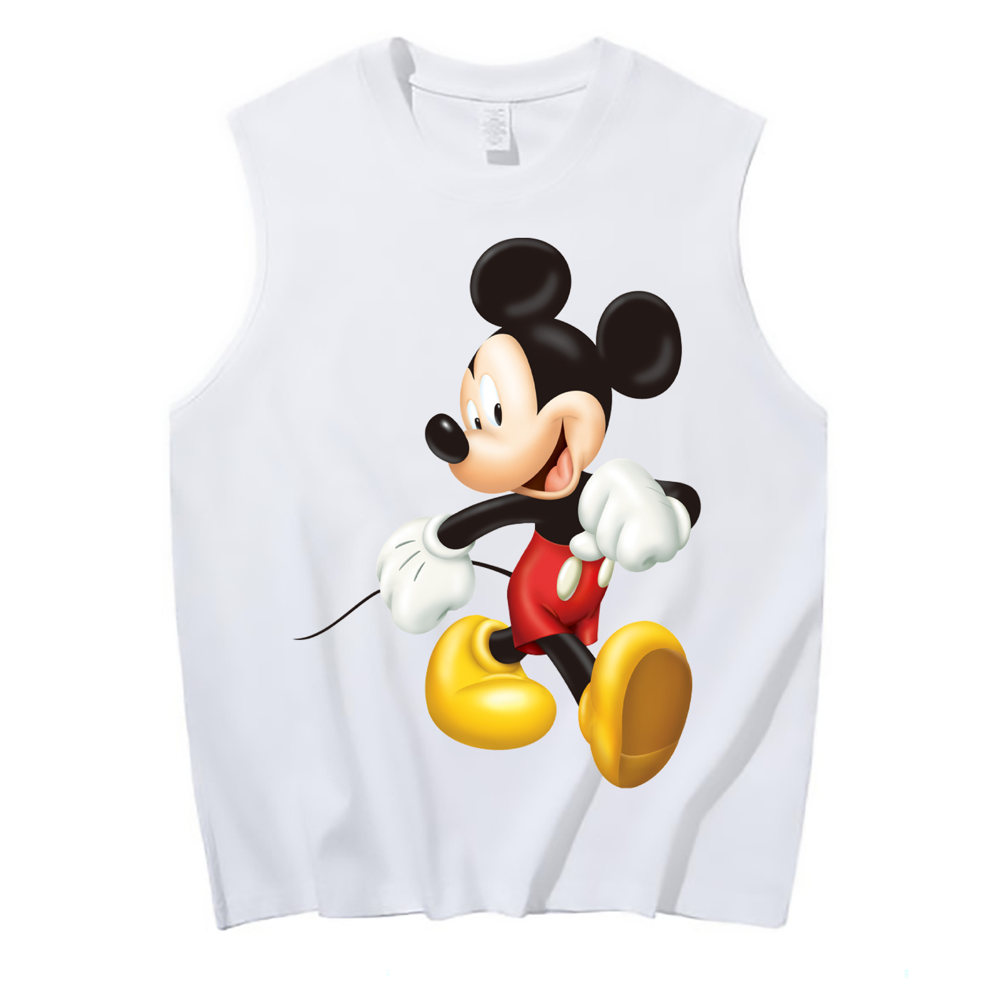 ミッキーマウス Mickey Mouse コットン100％タンクトップ（フロントプリント）