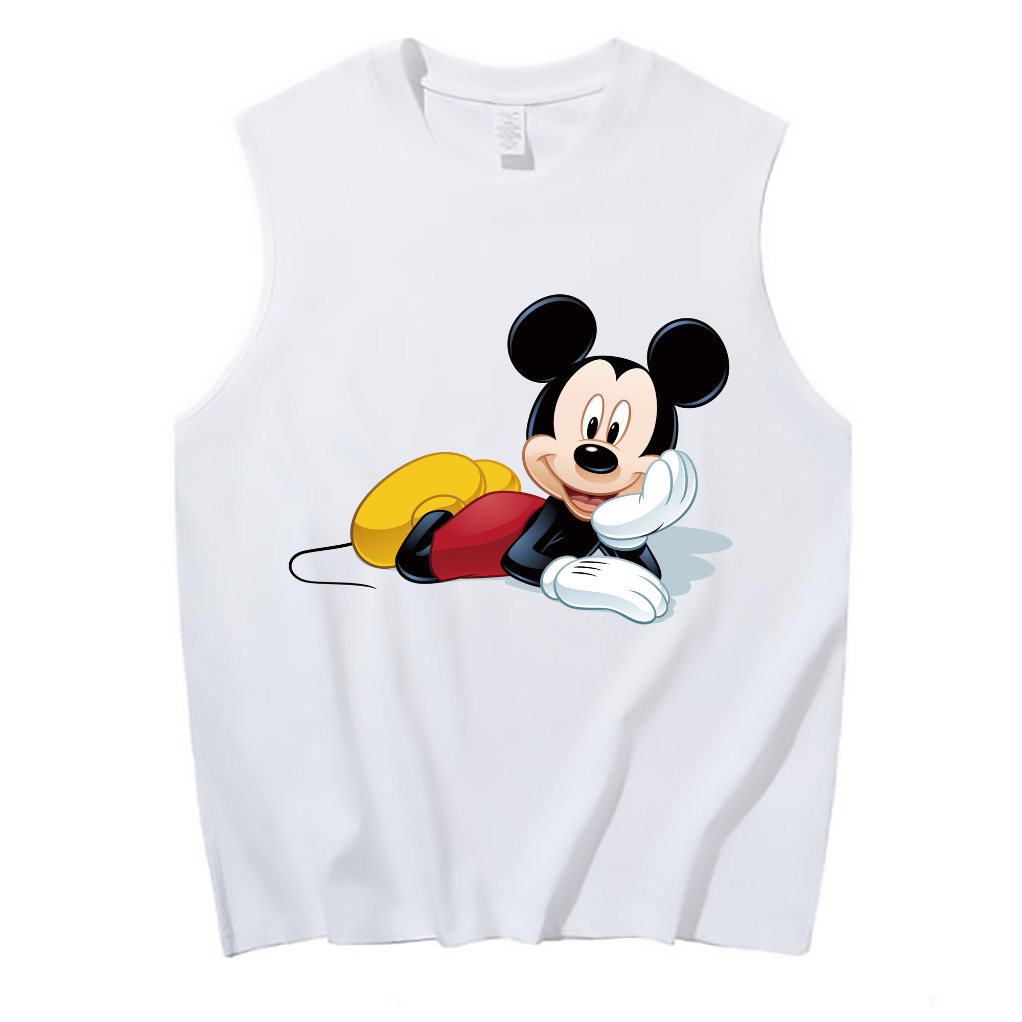 ミッキーマウス Mickey Mouse コットン100％タンクトップ（フロントプリント）
