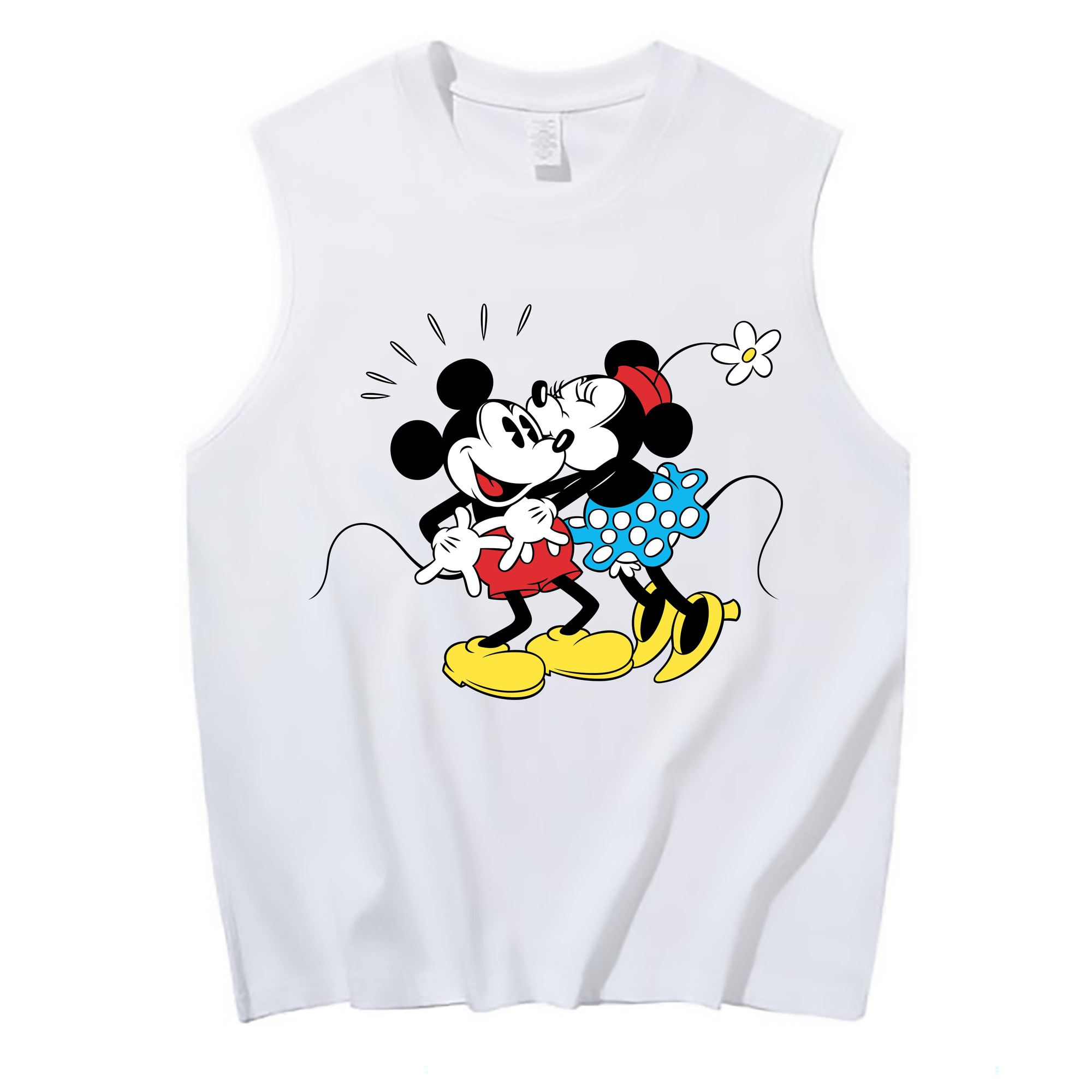 ミッキーマウス Mickey Mouse コットン100％タンクトップ（フロントプリント）