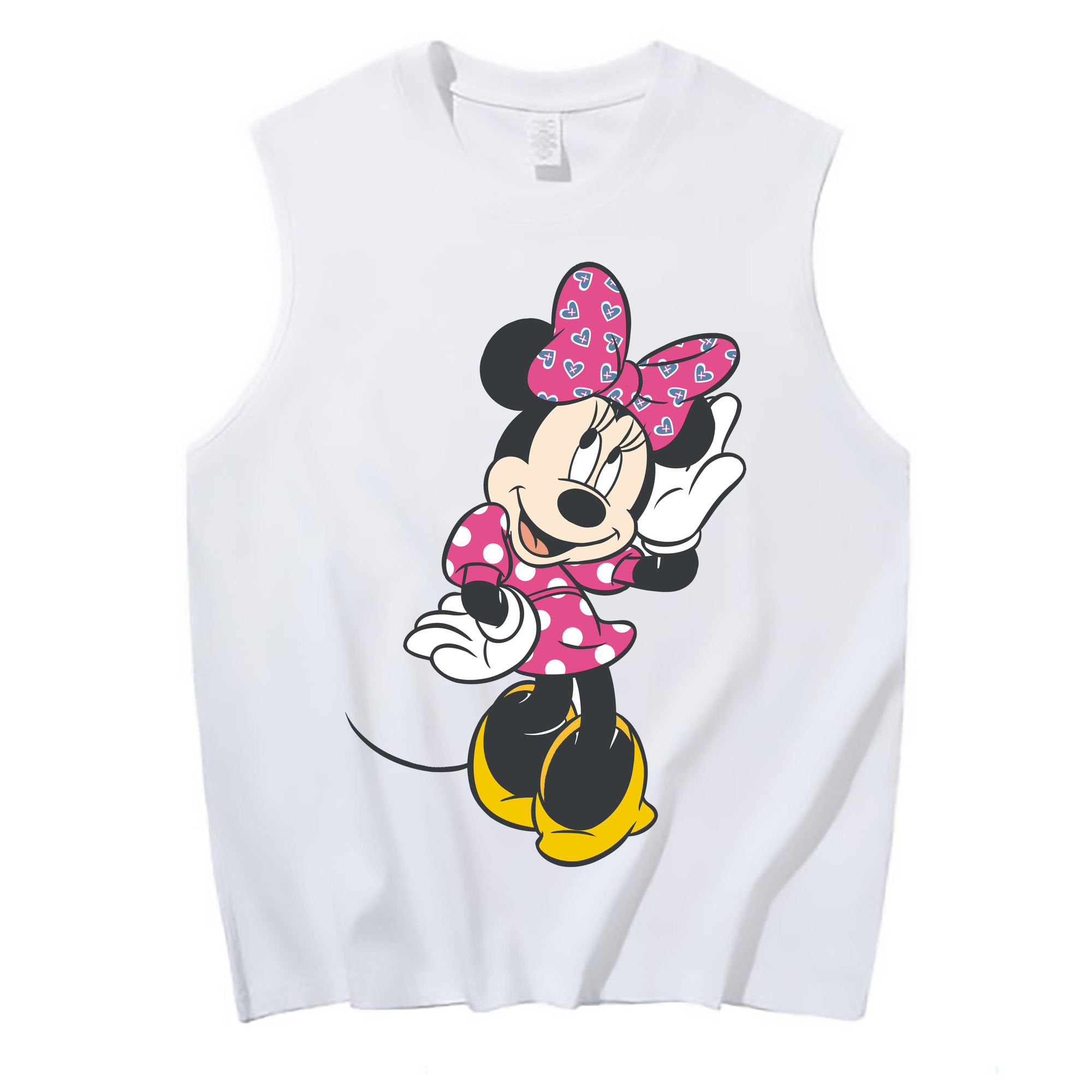 （画像用） ミッキーマウス Mickey Mouse コットン100％タンクトップ（フロントプリント）