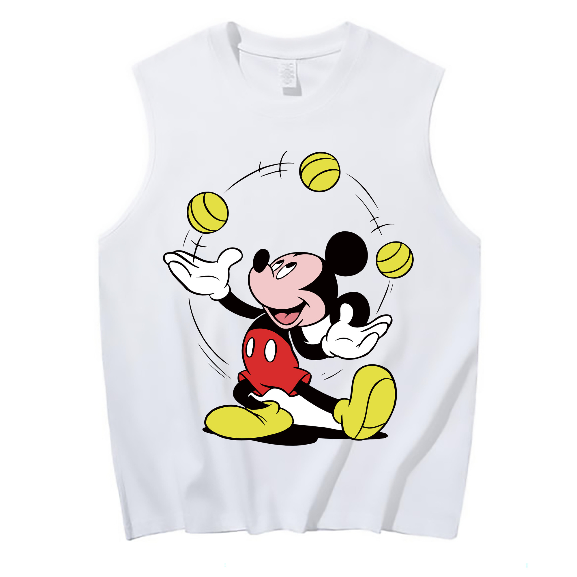 ミッキーマウス Mickey Mouse コットン100％タンクトップ（フロントプリント）