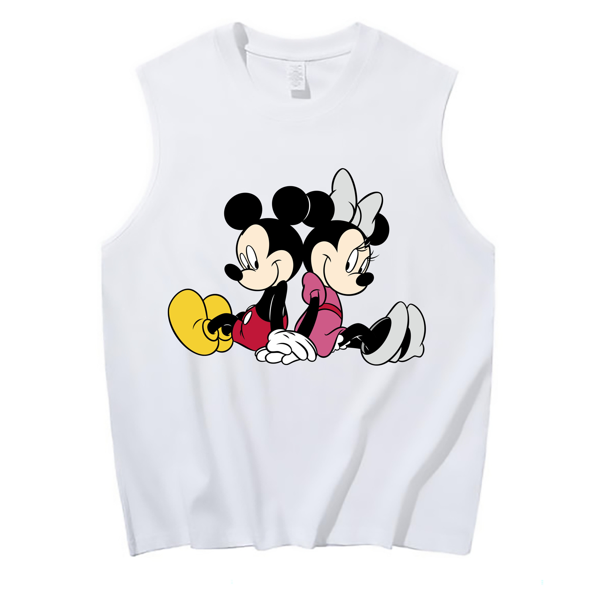 ミッキーマウス Mickey Mouse コットン100％タンクトップ（フロントプリント）