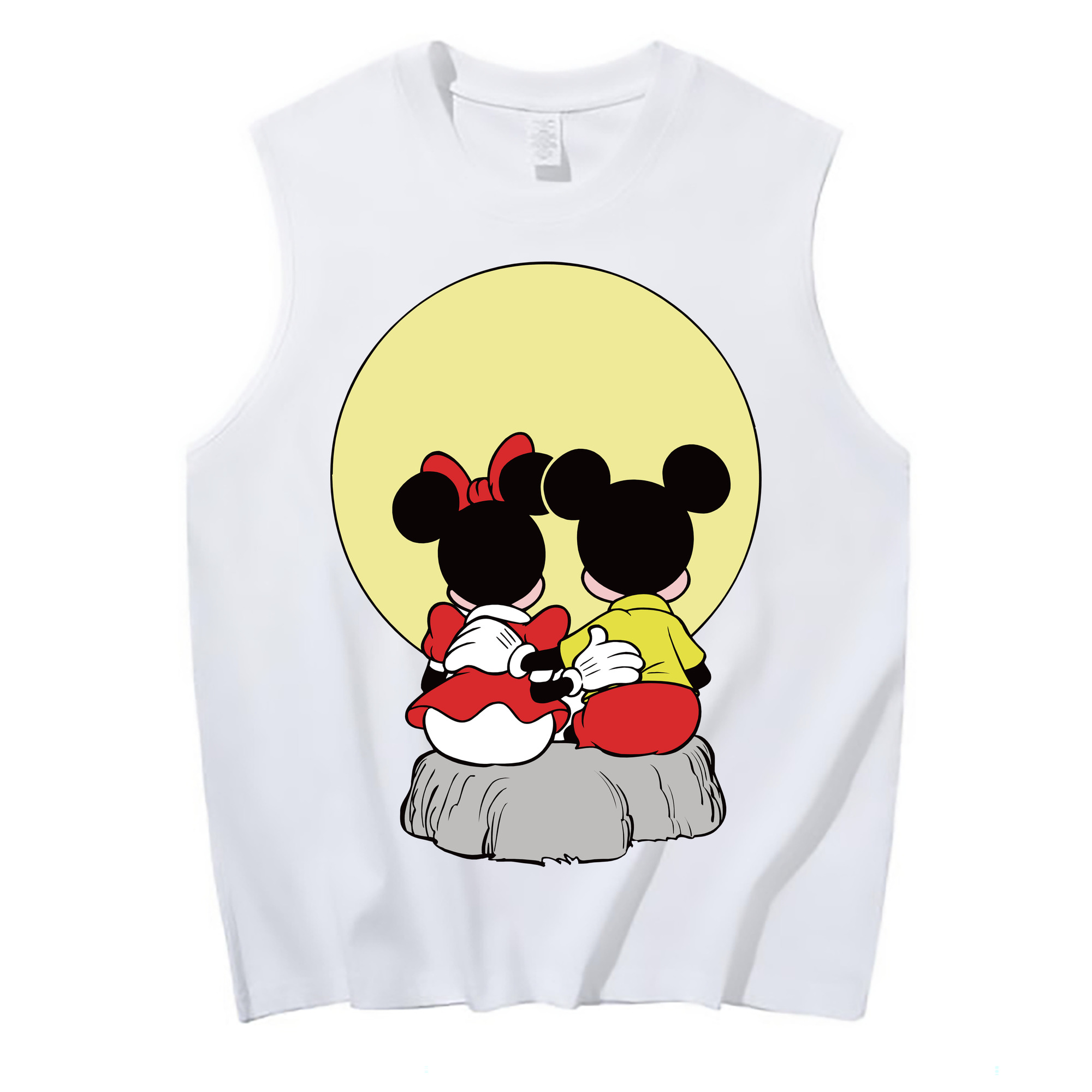 ミッキーマウス Mickey Mouse コットン100％タンクトップ（フロントプリント）