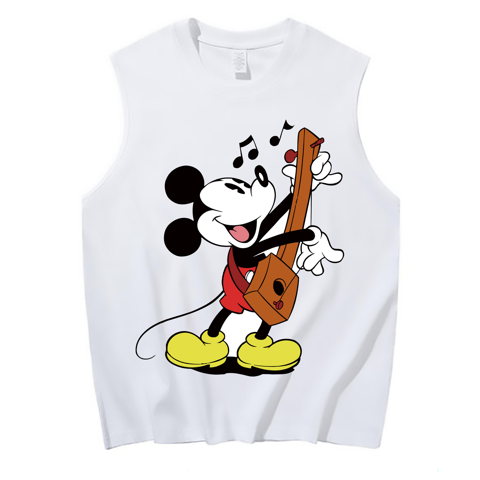 ミッキーマウス Mickey Mouse コットン100％タンクトップ（フロントプリント）
