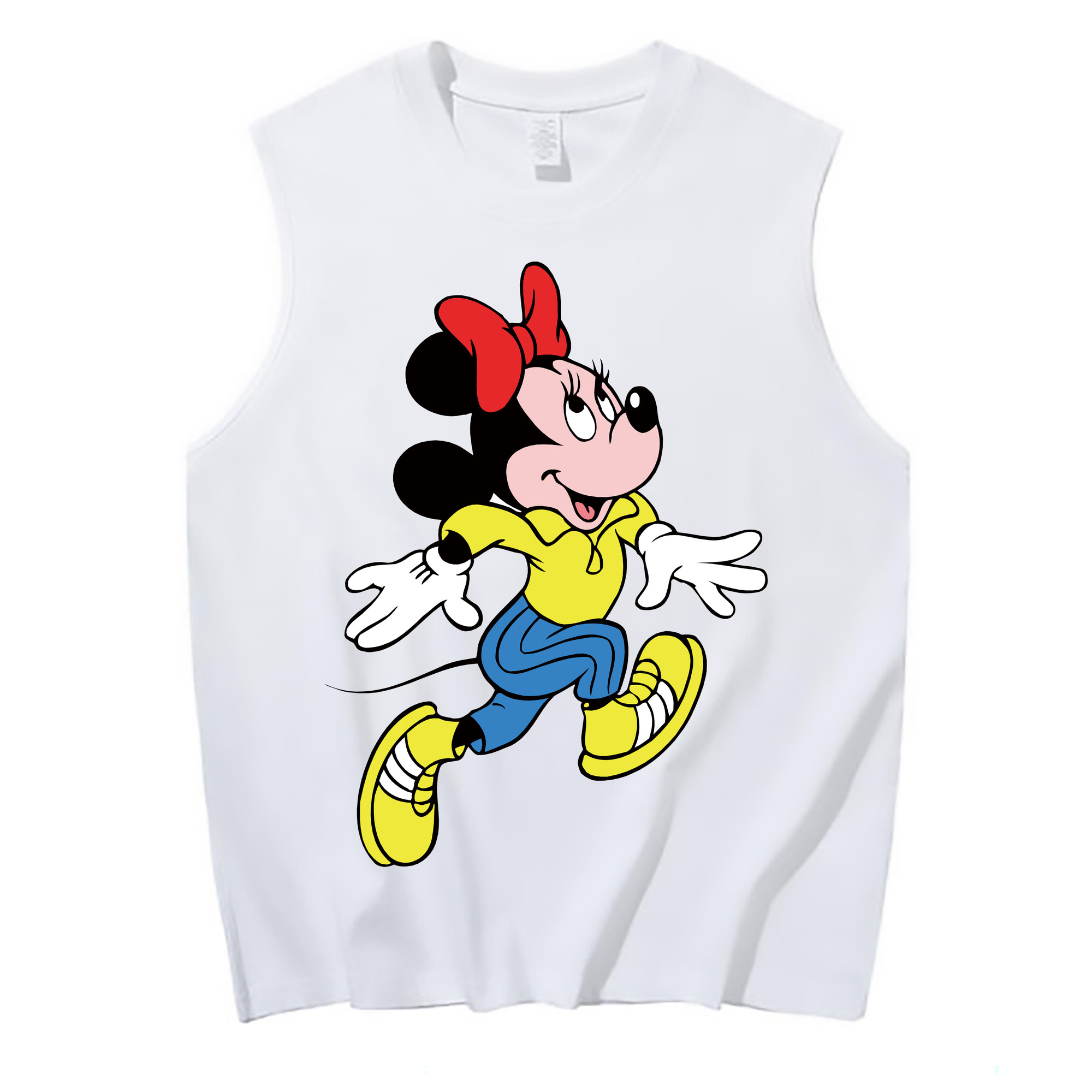 ミッキーマウス Mickey Mouse コットン100％タンクトップ（フロントプリント）