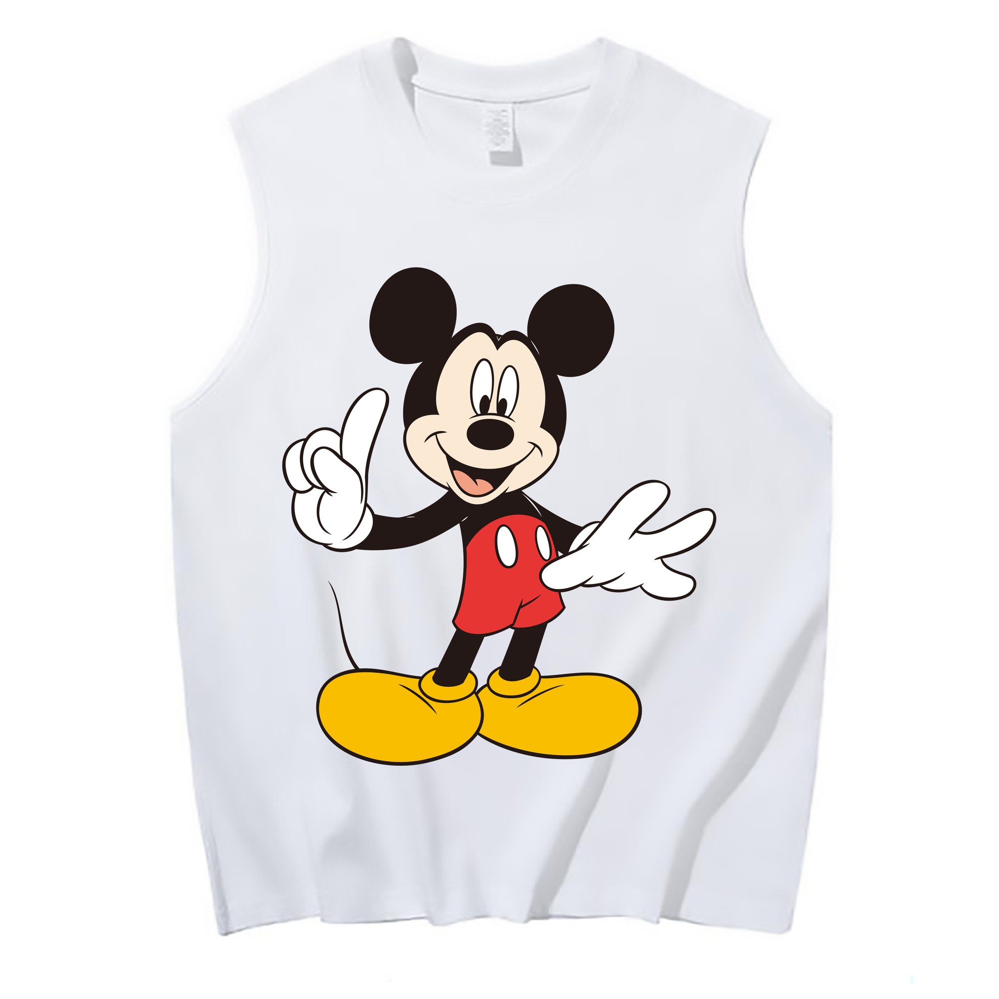 ミッキーマウス Mickey Mouse コットン100％タンクトップ（フロントプリント）
