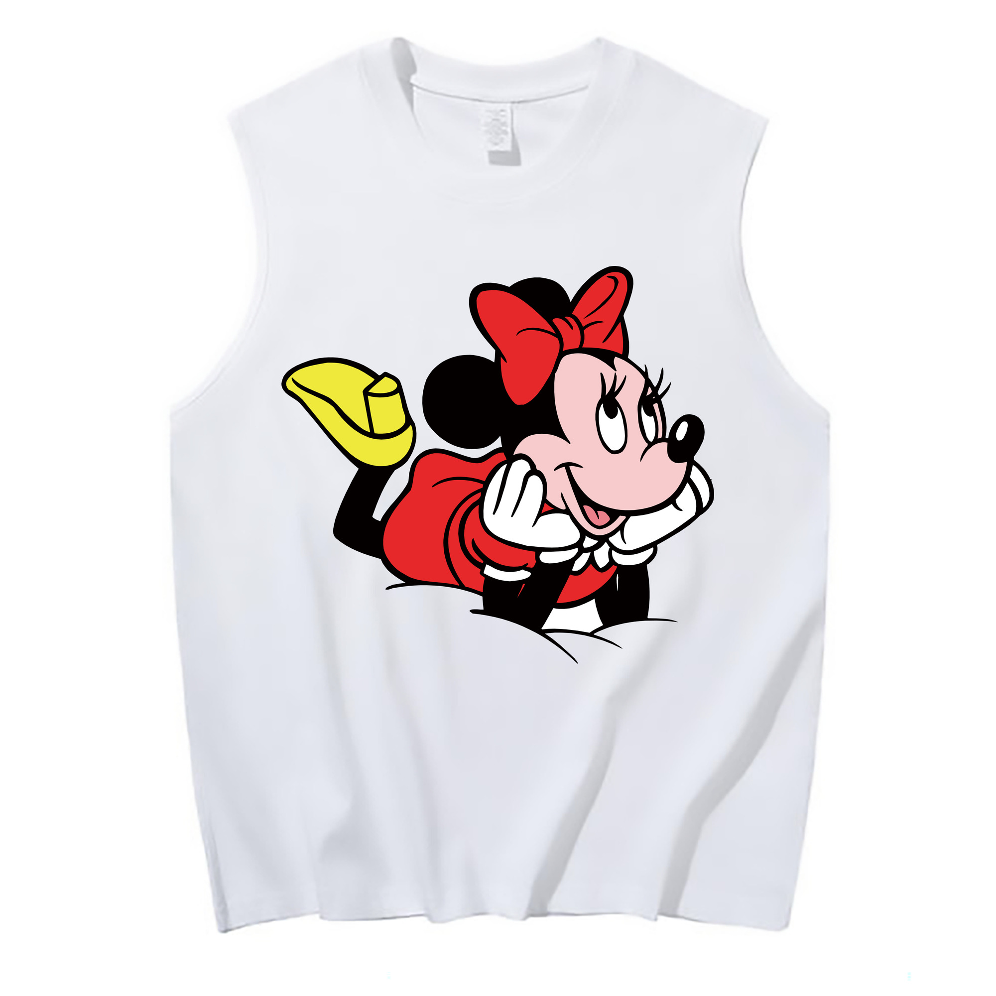 ミッキーマウス Mickey Mouse コットン100％タンクトップ（フロントプリント）
