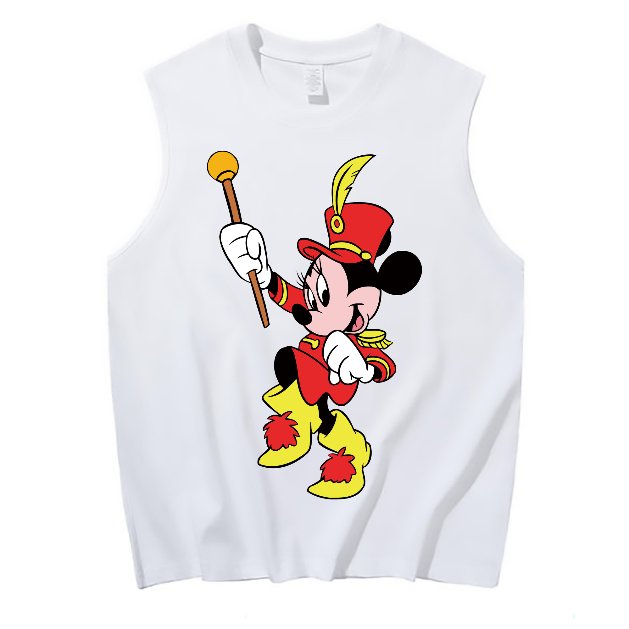 ミッキーマウス Mickey Mouse コットン100％タンクトップ（フロントプリント）