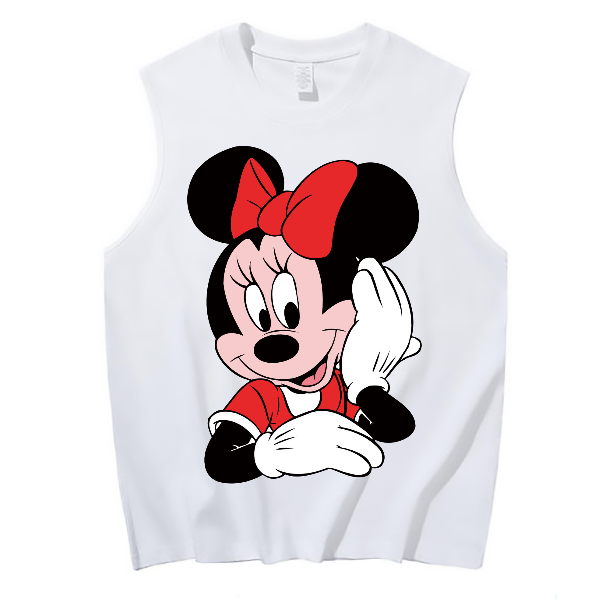 ミッキーマウス Mickey Mouse コットン100％タンクトップ（フロントプリント）