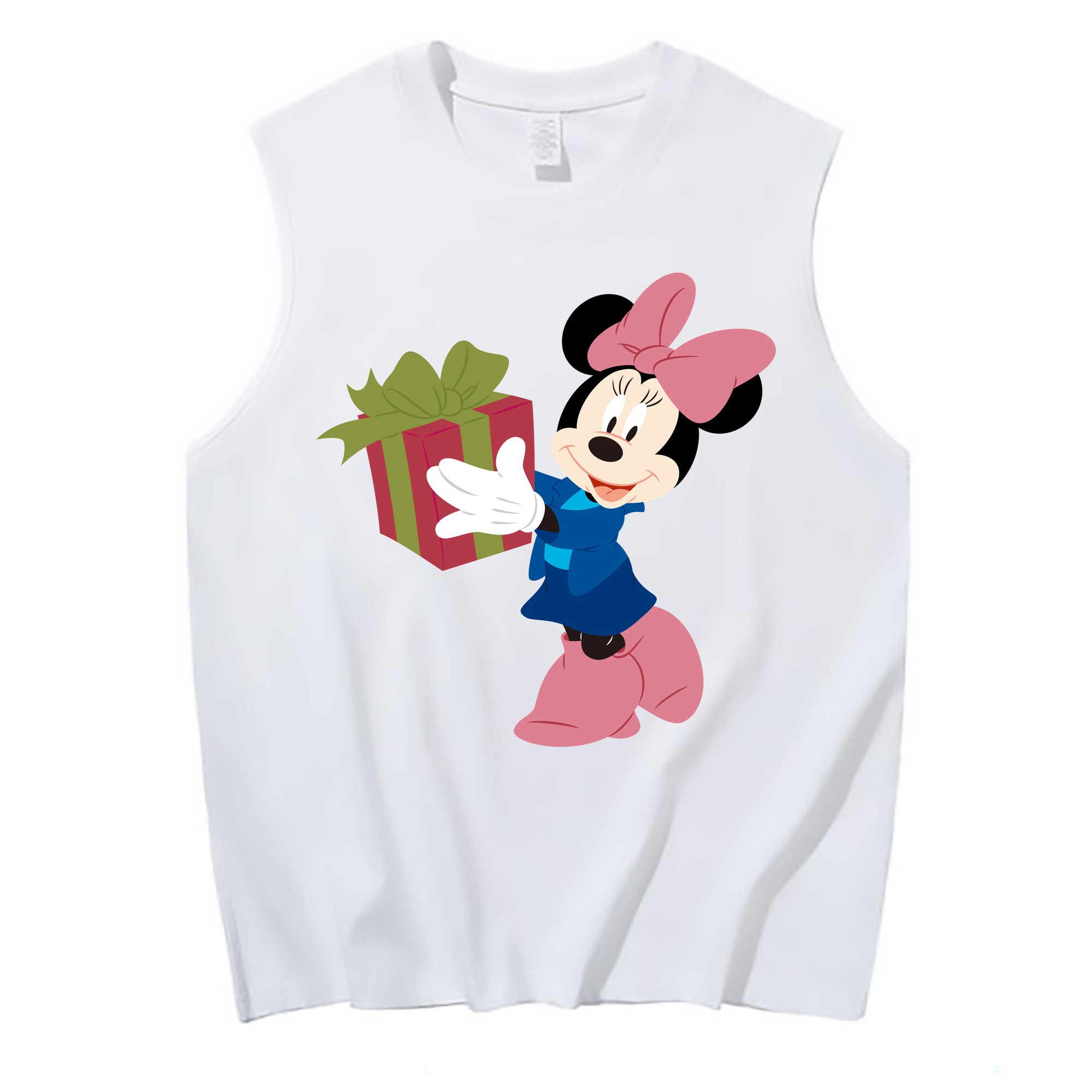 ミッキーマウス Mickey Mouse コットン100％タンクトップ（フロントプリント）
