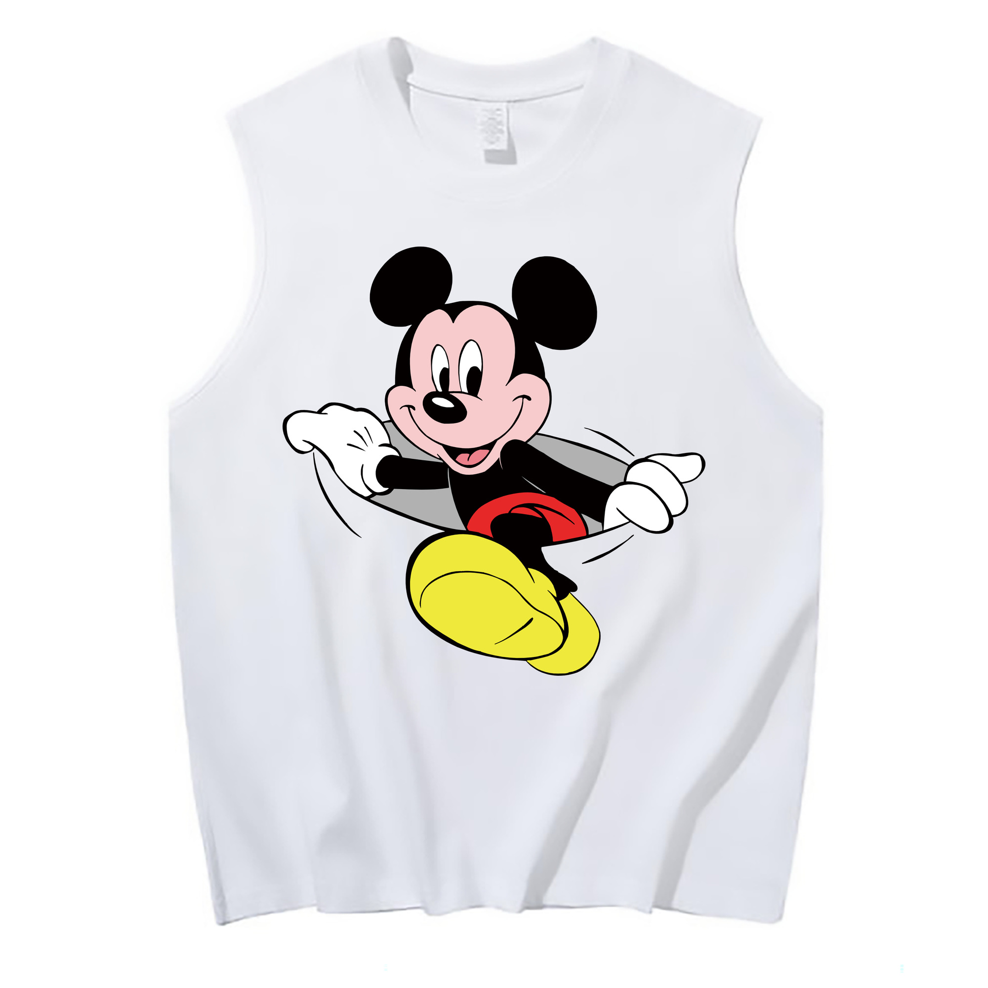 ミッキーマウス Mickey Mouse コットン100％タンクトップ（フロントプリント）