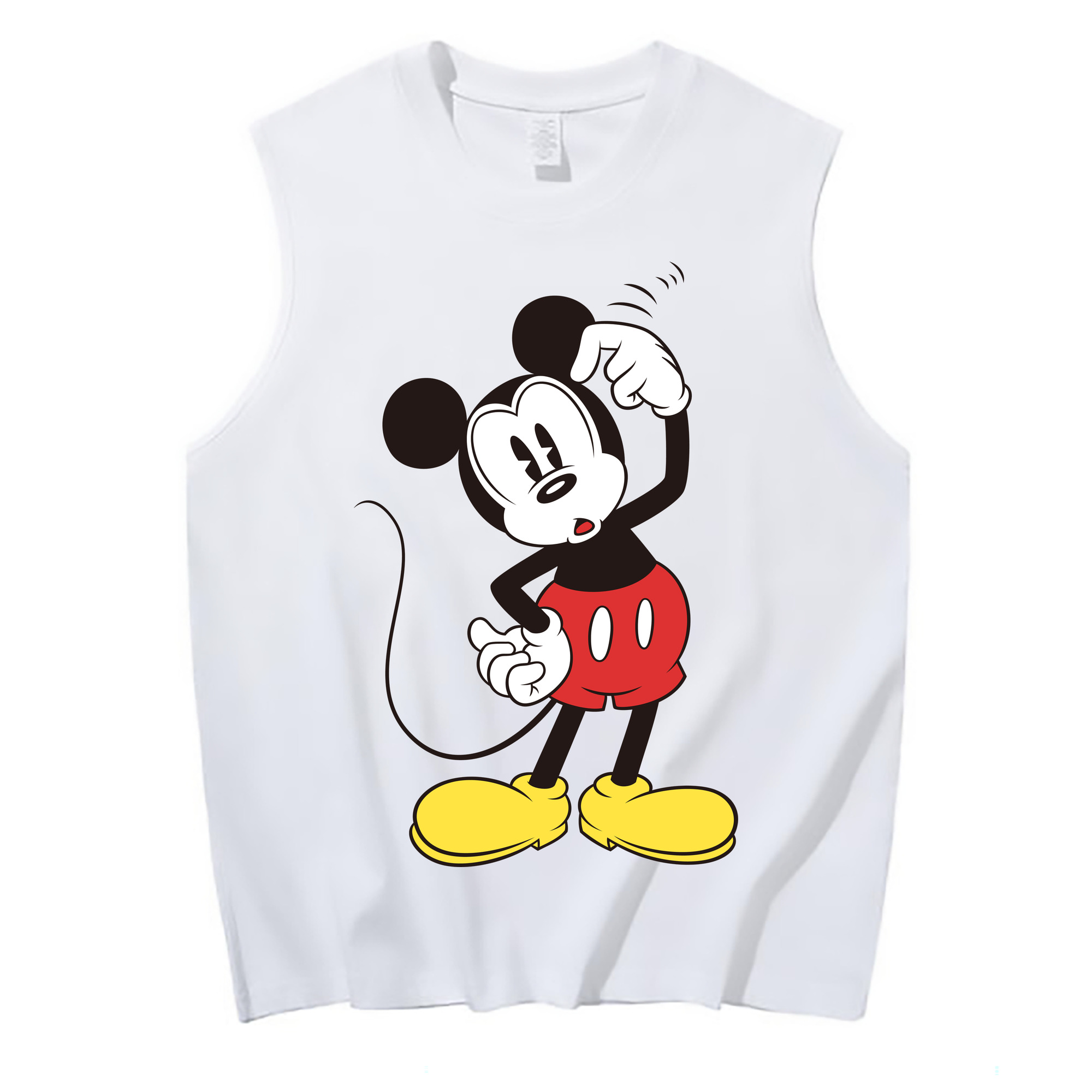 ミッキーマウス Mickey Mouse コットン100％タンクトップ（フロントプリント）