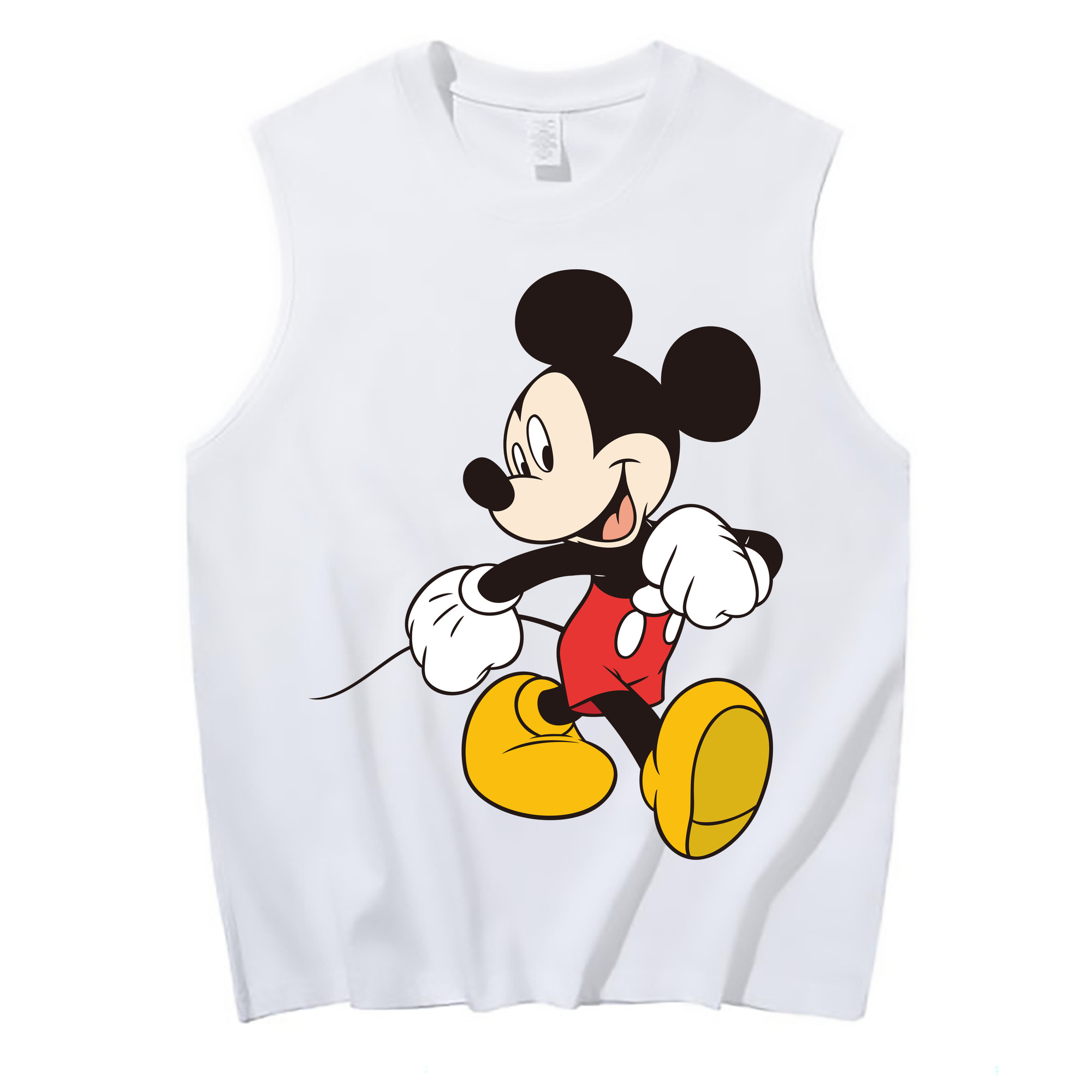 ミッキーマウス Mickey Mouse コットン100％タンクトップ（フロントプリント）