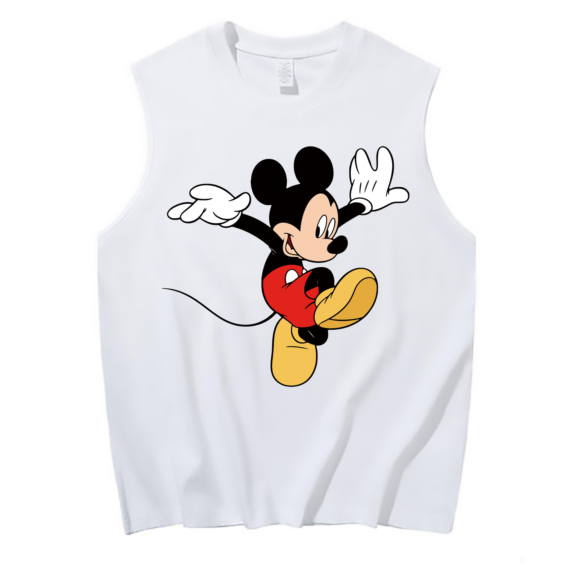 ミッキーマウス Mickey Mouse コットン100％タンクトップ（フロントプリント）