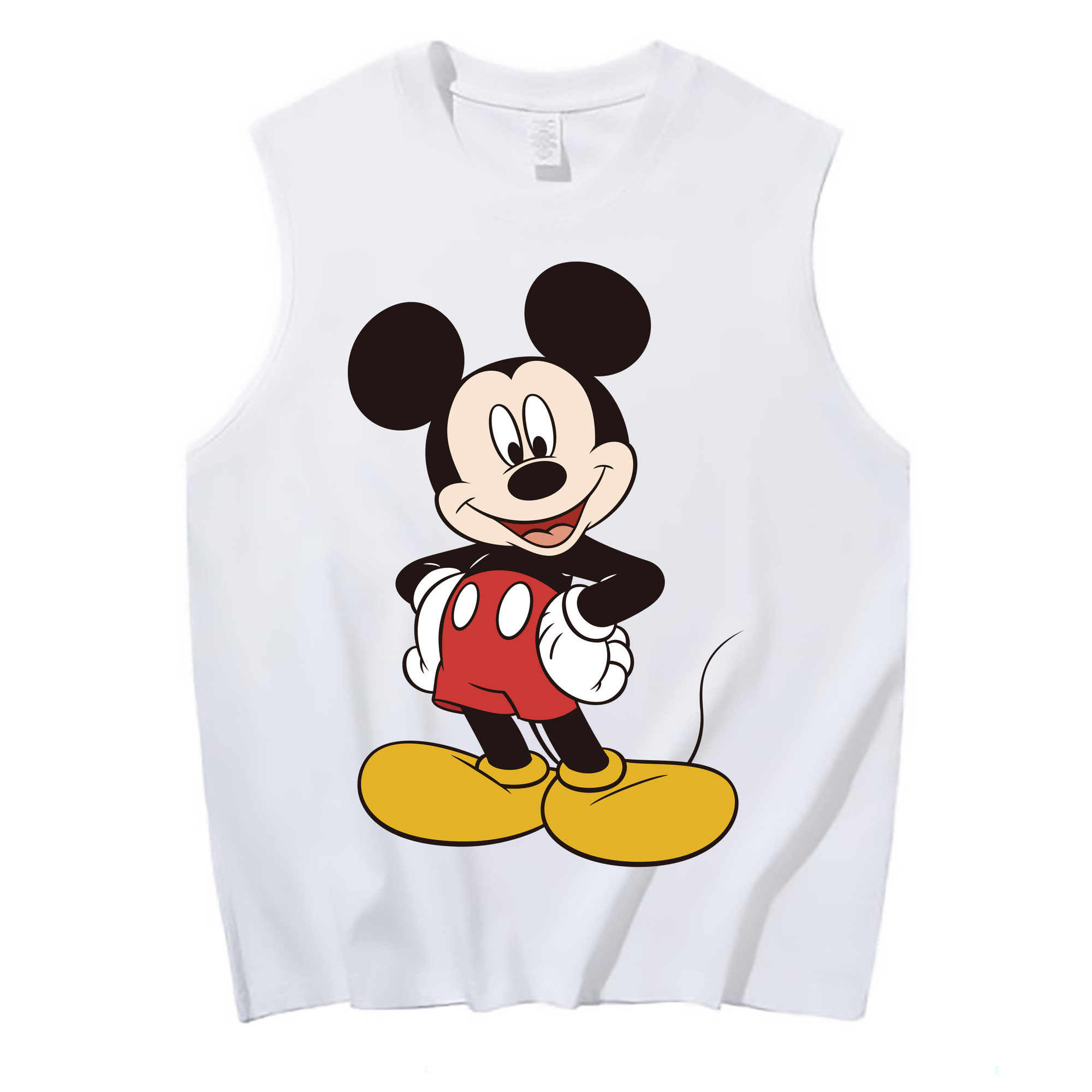 ミッキーマウス Mickey Mouse コットン100％タンクトップ（フロントプリント）