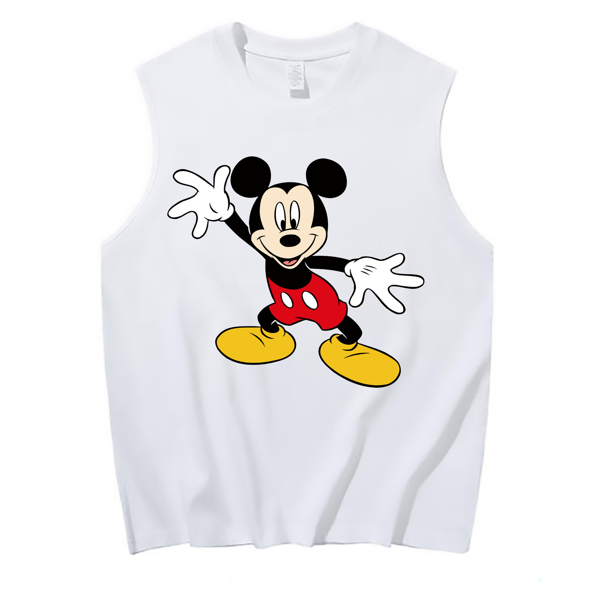 ミッキーマウス Mickey Mouse コットン100％タンクトップ（フロントプリント）