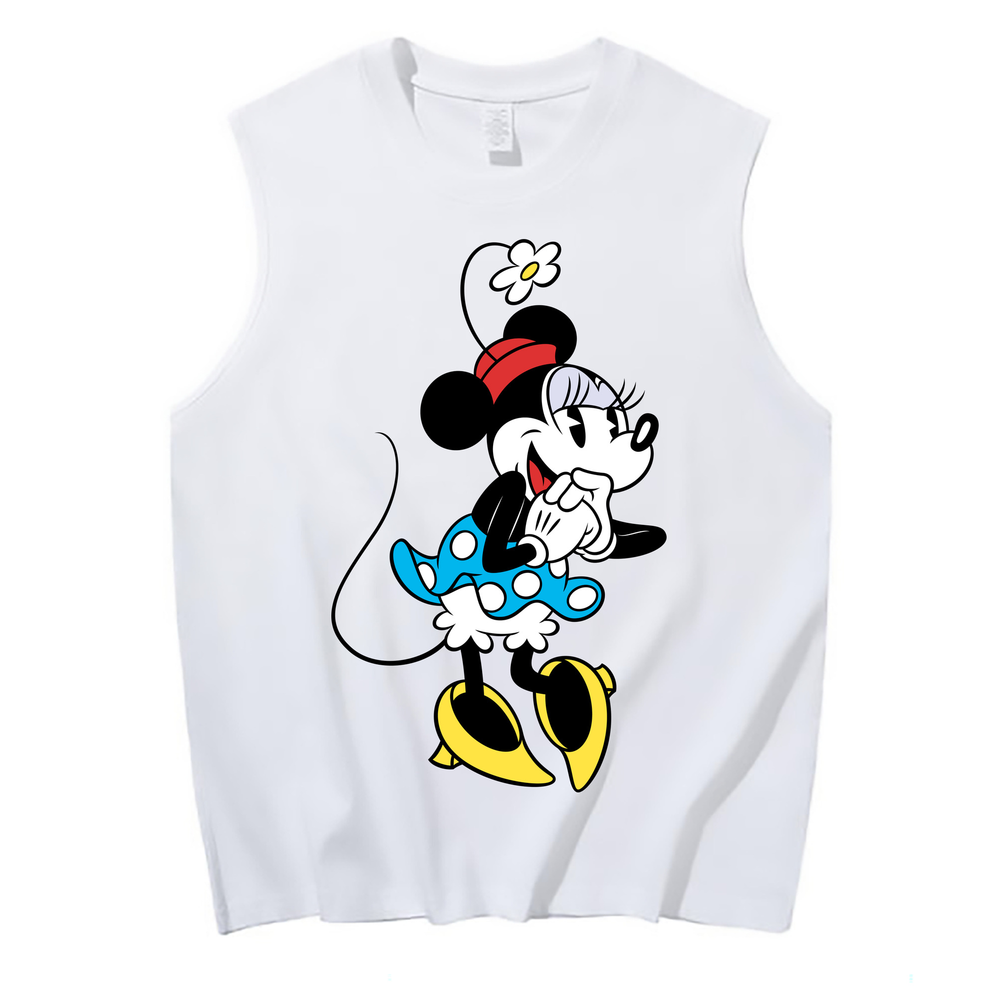 ミッキーマウス Mickey Mouse コットン100％タンクトップ（フロントプリント）