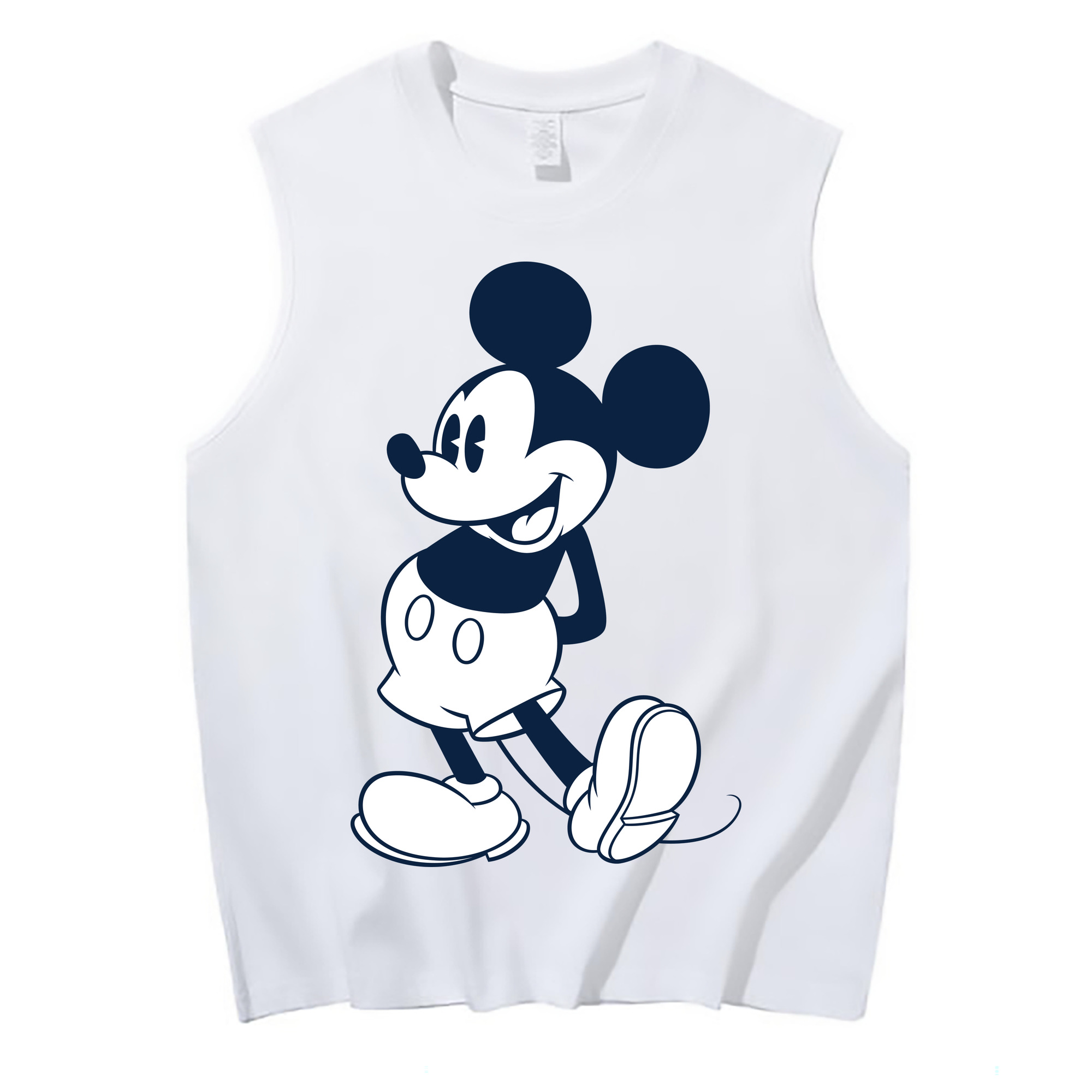 ミッキーマウス Mickey Mouse コットン100％タンクトップ（フロントプリント）