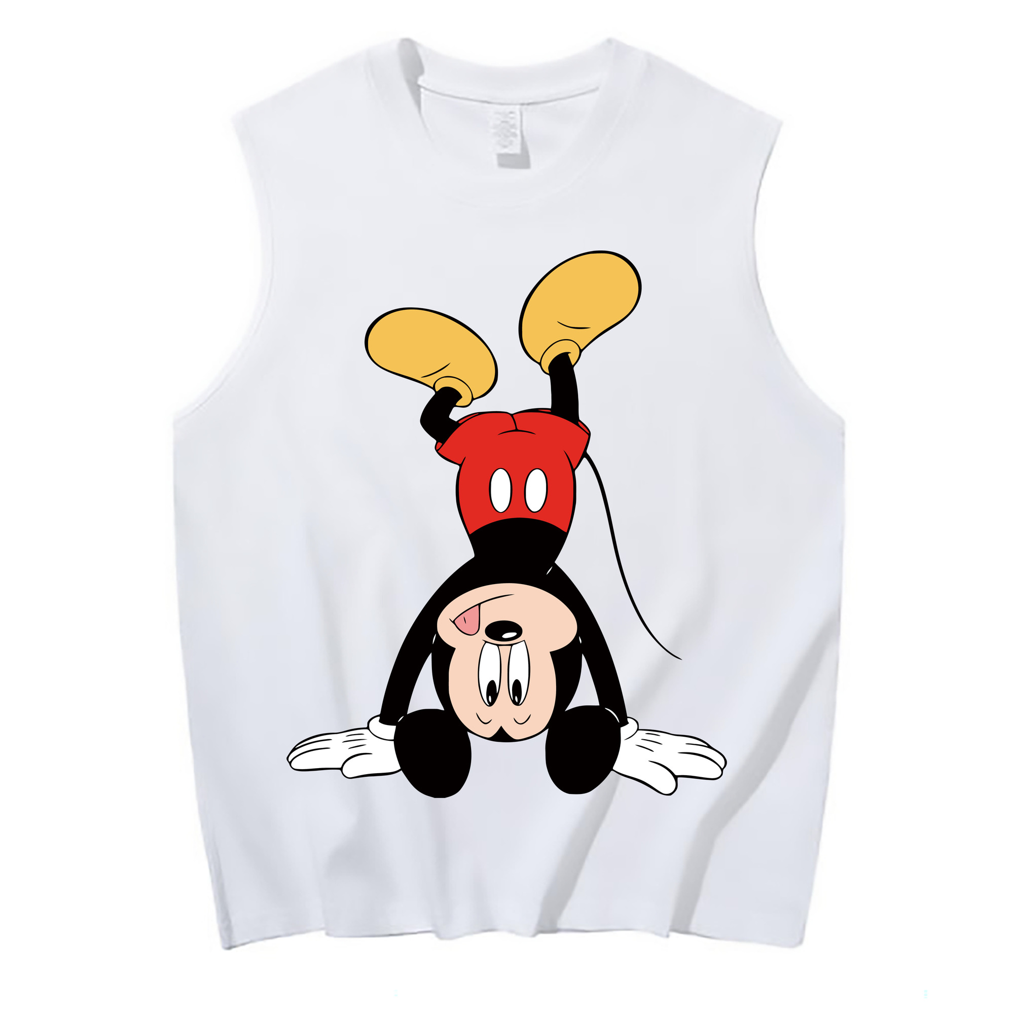 ミッキーマウス Mickey Mouse コットン100％タンクトップ（フロントプリント）