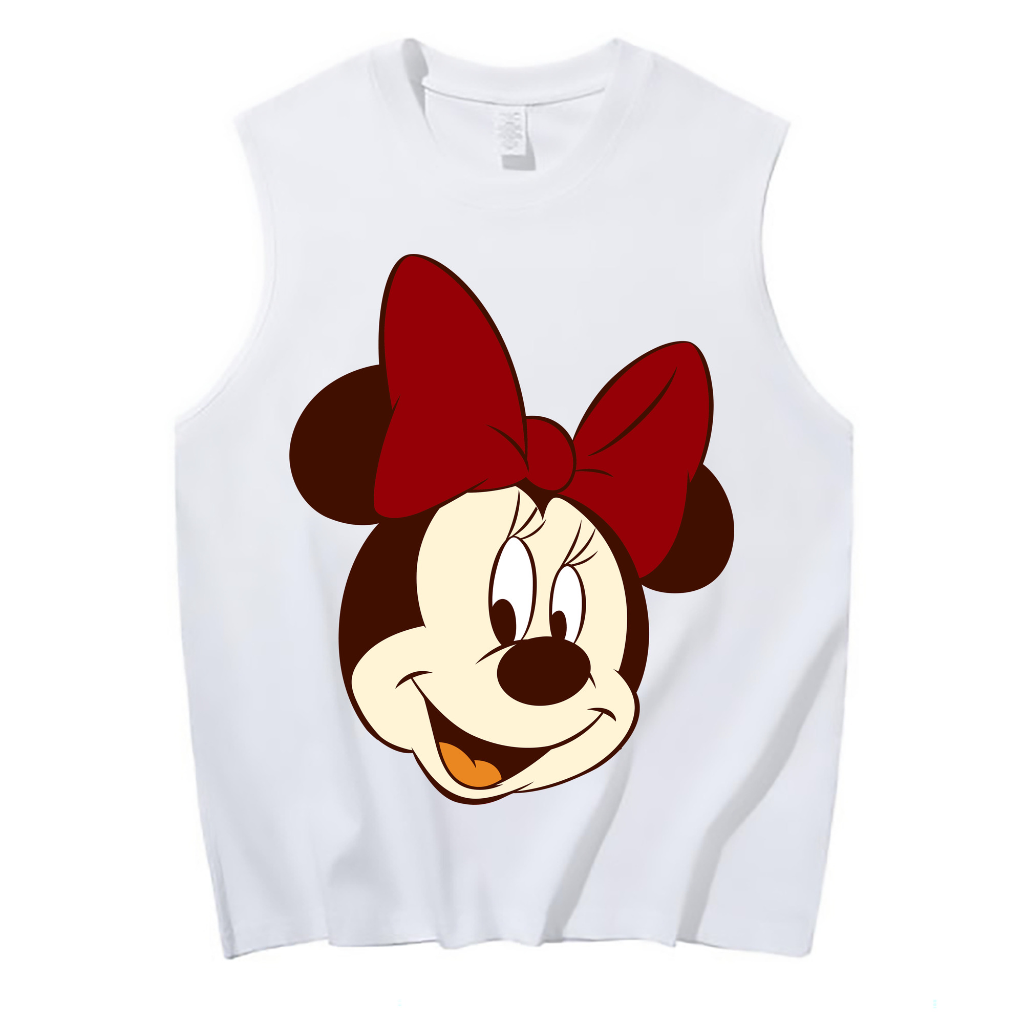 ミッキーマウス Mickey Mouse コットン100％タンクトップ（フロントプリント）