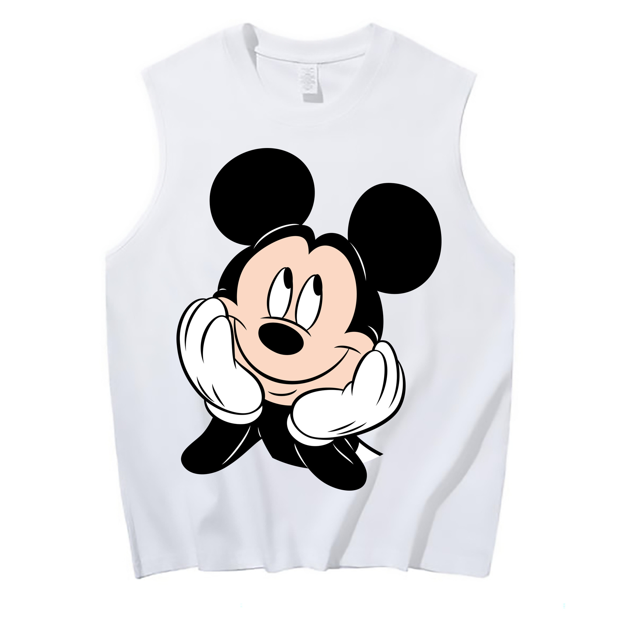 （画像用） ミッキーマウス Mickey Mouse コットン100％タンクトップ（フロントプリント）