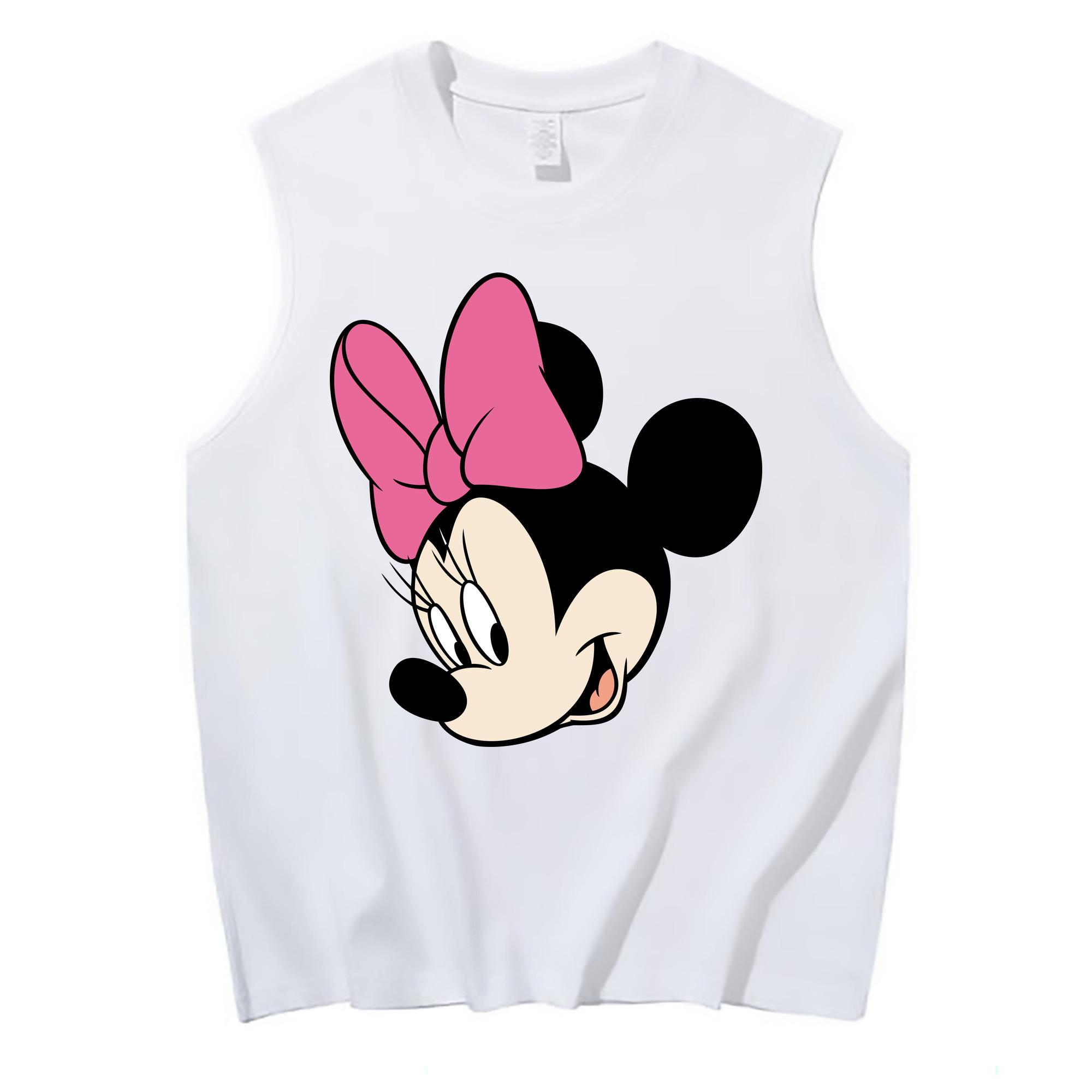 ミッキーマウス Mickey Mouse コットン100％タンクトップ（フロントプリント）