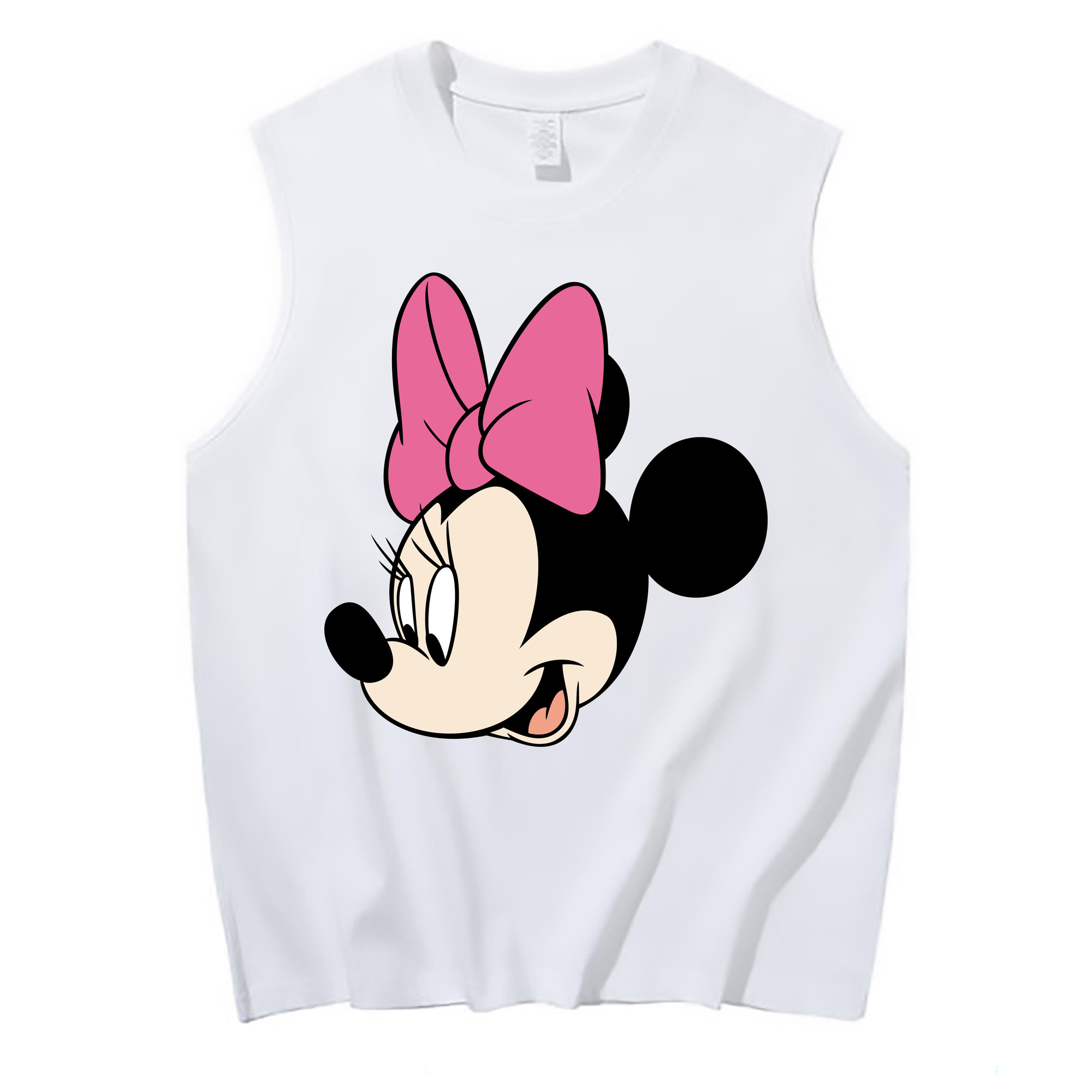 ミッキーマウス Mickey Mouse コットン100％タンクトップ（フロントプリント）