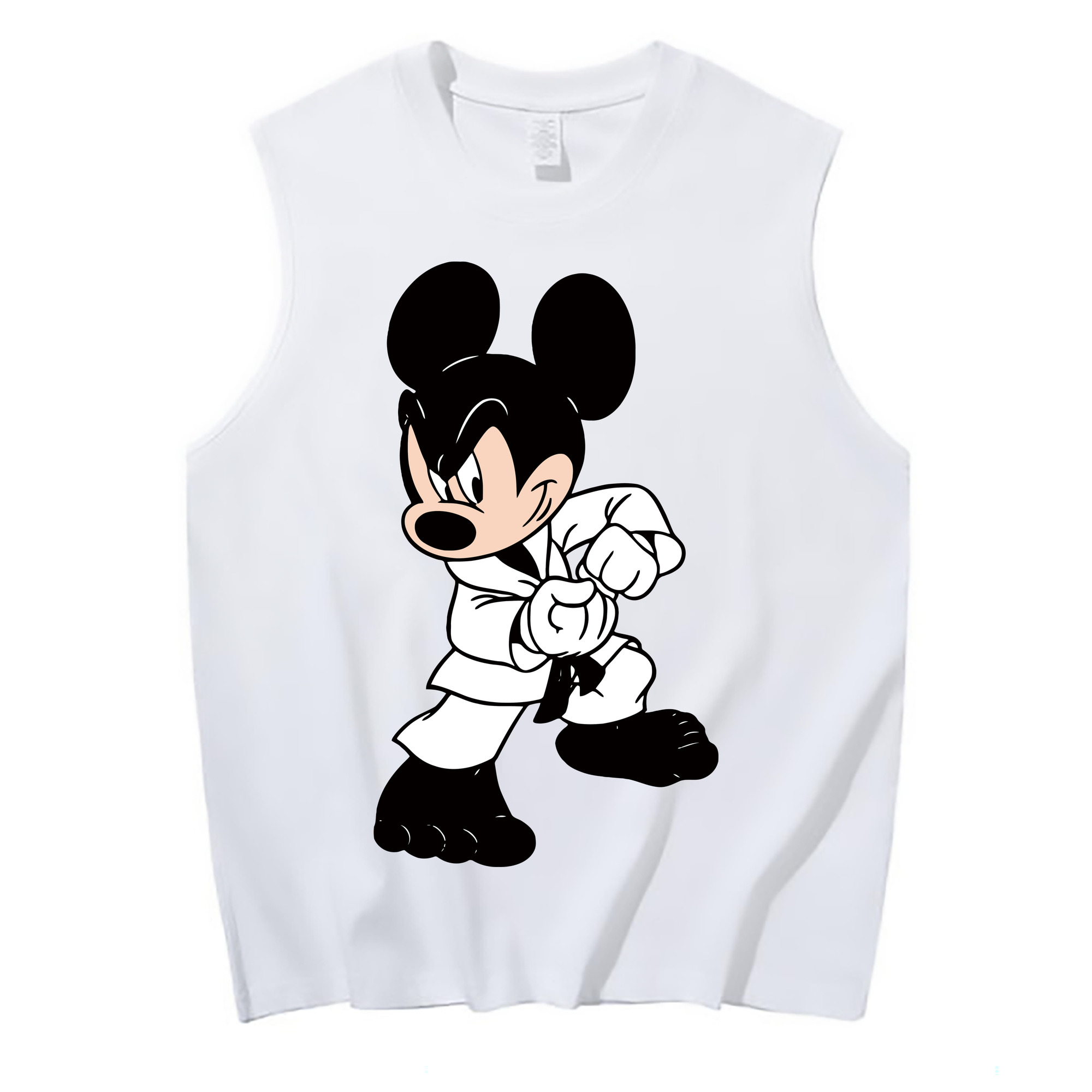 ミッキーマウス Mickey Mouse コットン100％タンクトップ（フロントプリント）