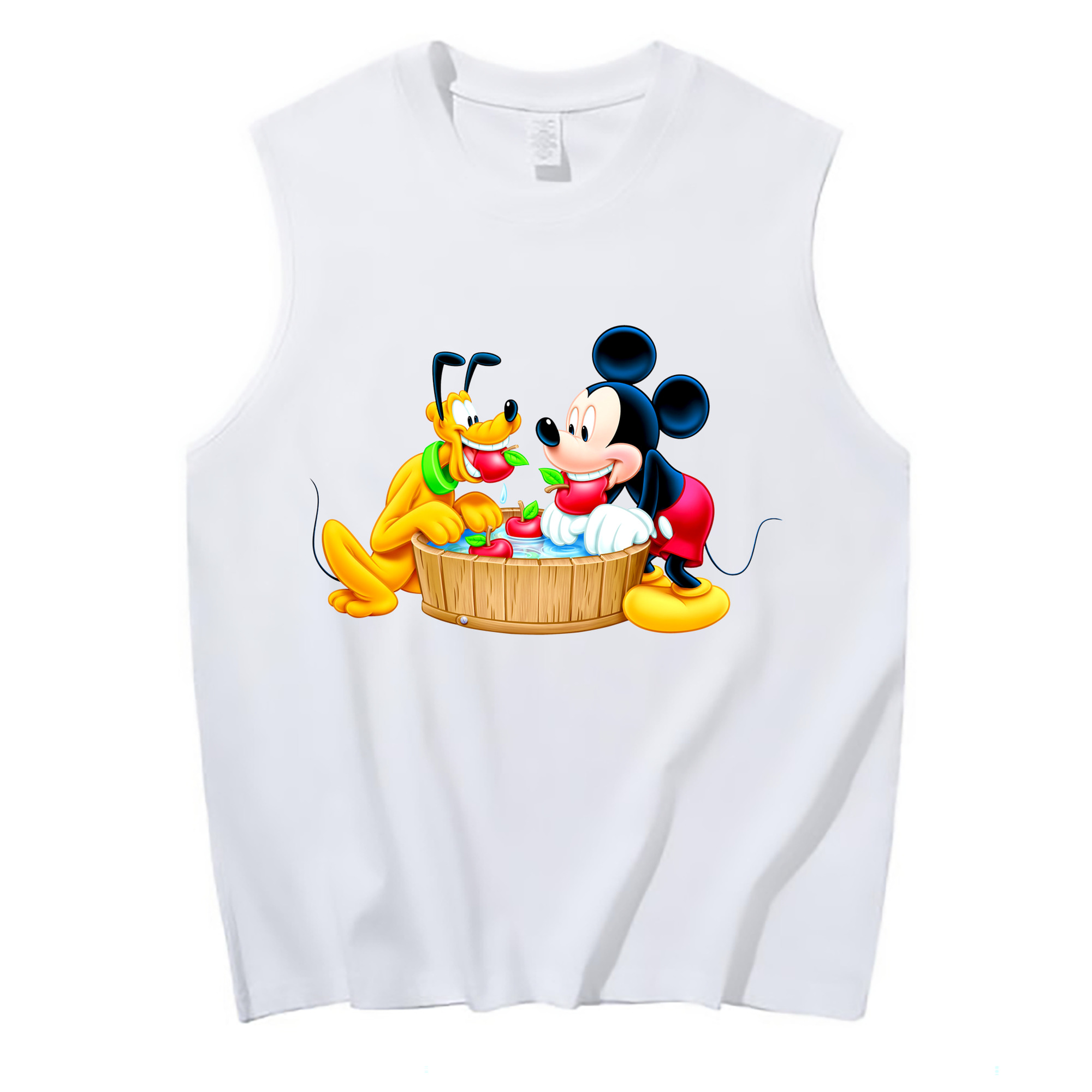 ミッキーマウス Mickey Mouse コットン100％タンクトップ（フロントプリント）