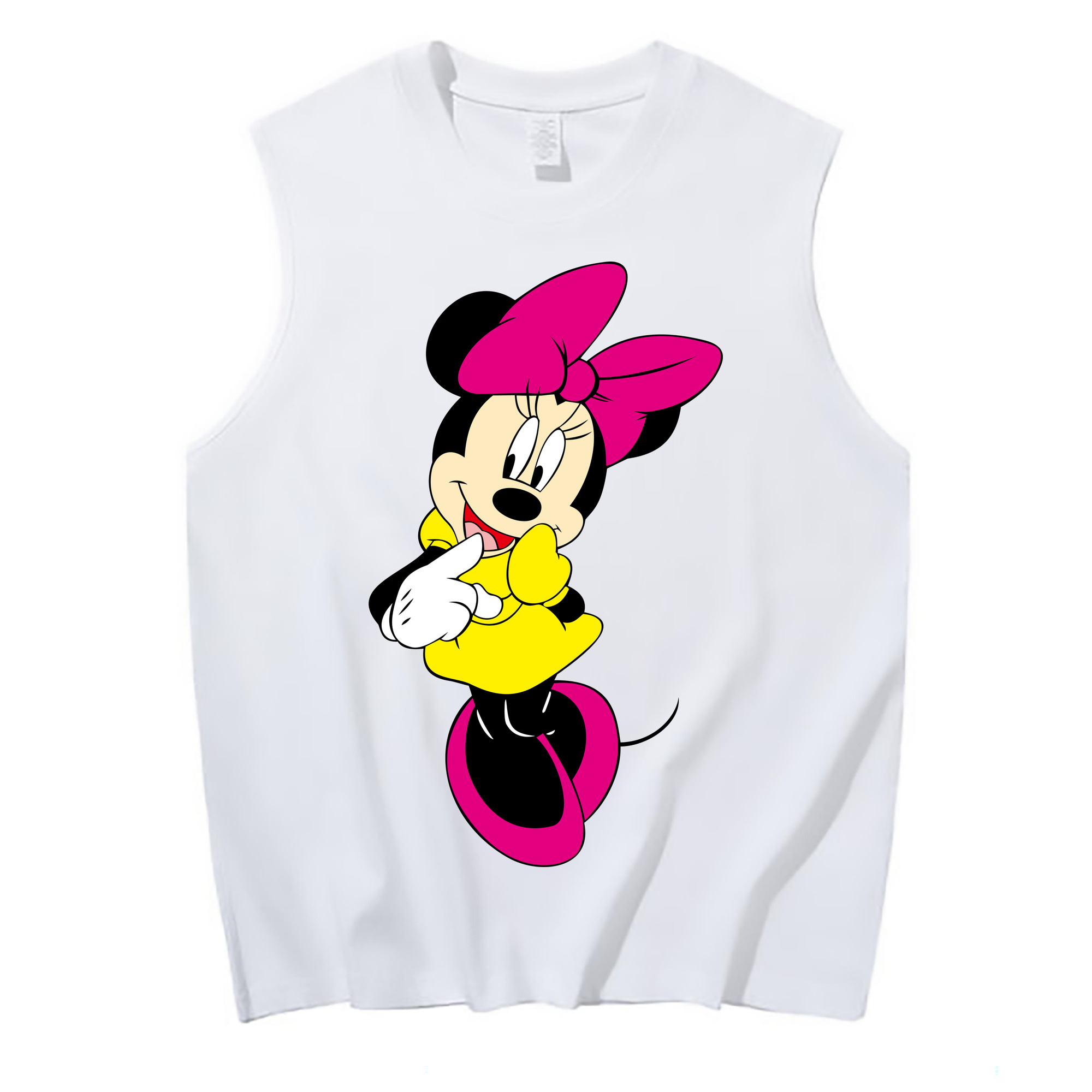 ミッキーマウス Mickey Mouse コットン100％タンクトップ（フロントプリント）